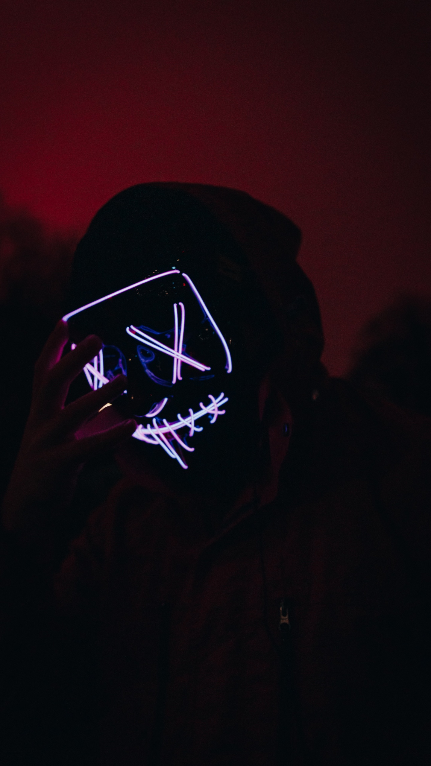 Person Wearing Black Hoodie Jacket. Wallpaper in 1440x2560 Resolution