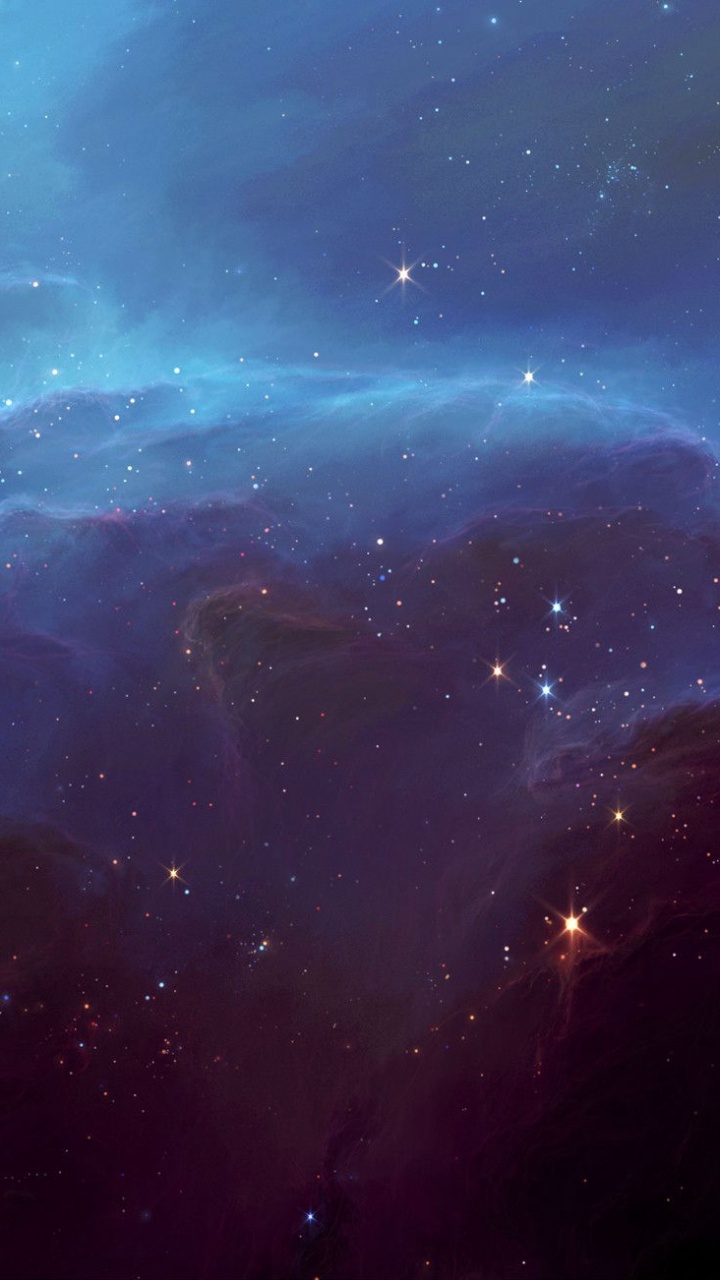 Blue and Black Galaxy Illustration. Wallpaper in 720x1280 Resolution