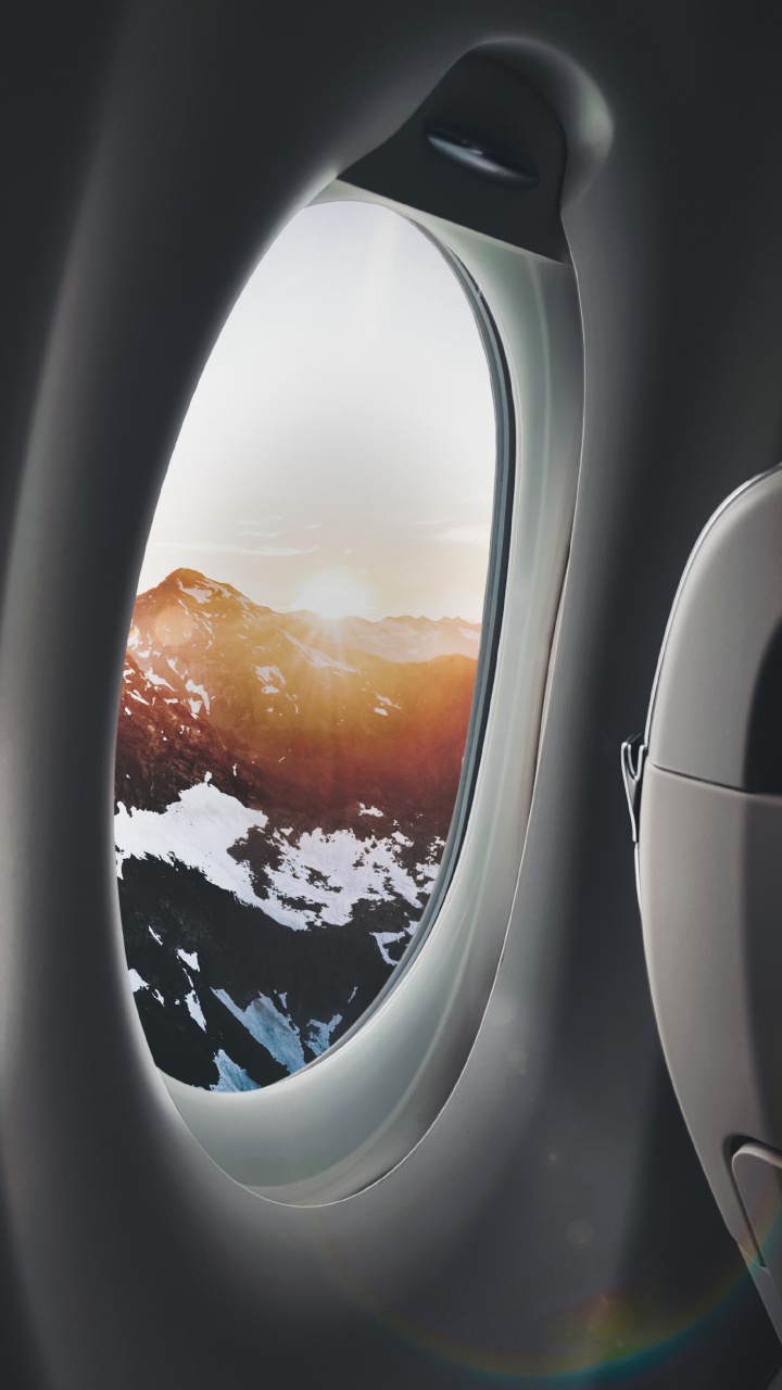 Airplane Window View of Clouds During Daytime. Wallpaper in 720x1280 Resolution