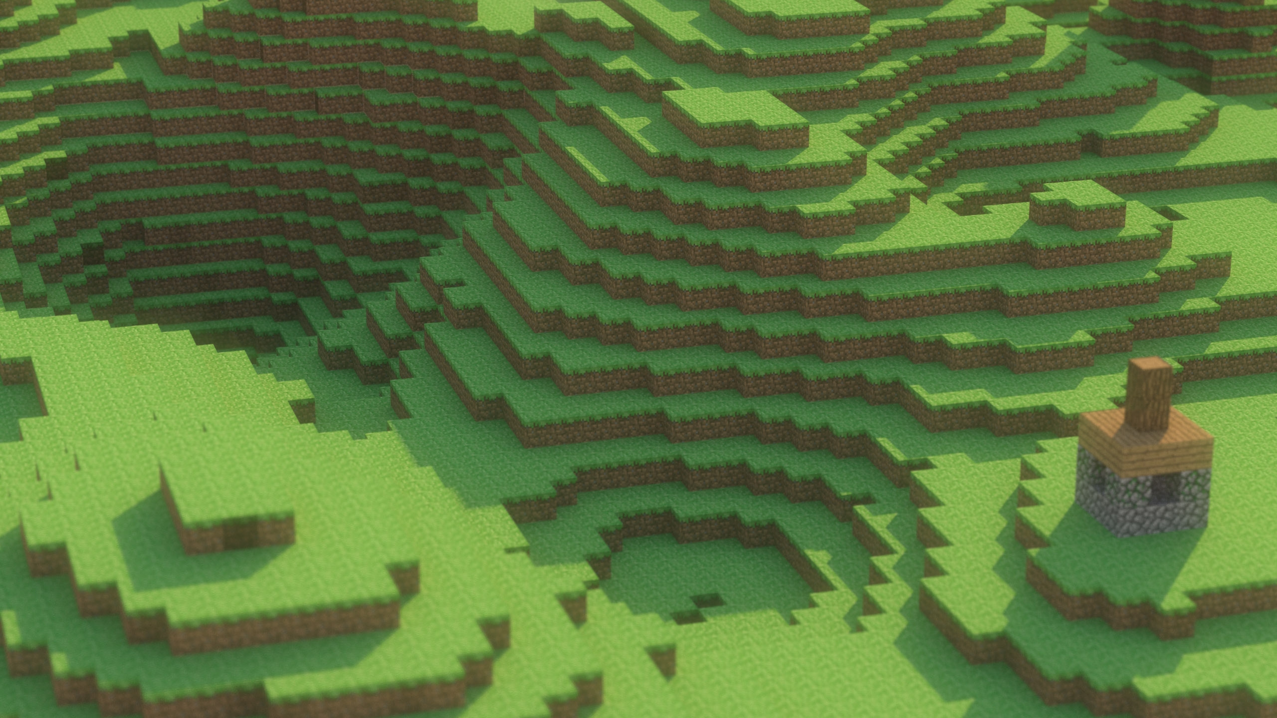 Minecraft, Green. Wallpaper in 2560x1440 Resolution