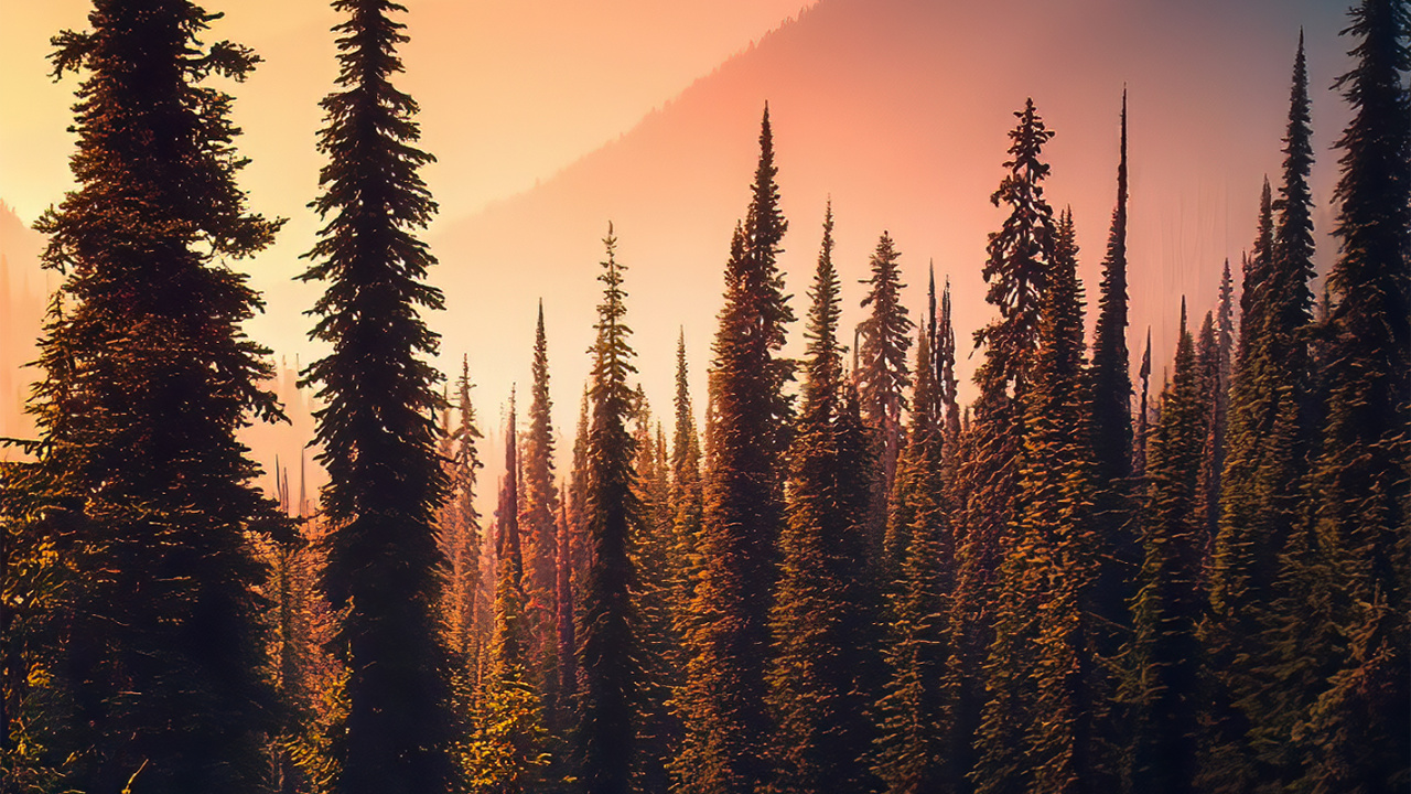 Naturaleza, Arte, la Pintura de Paisaje, Ambiente, Afterglow. Wallpaper in 1280x720 Resolution