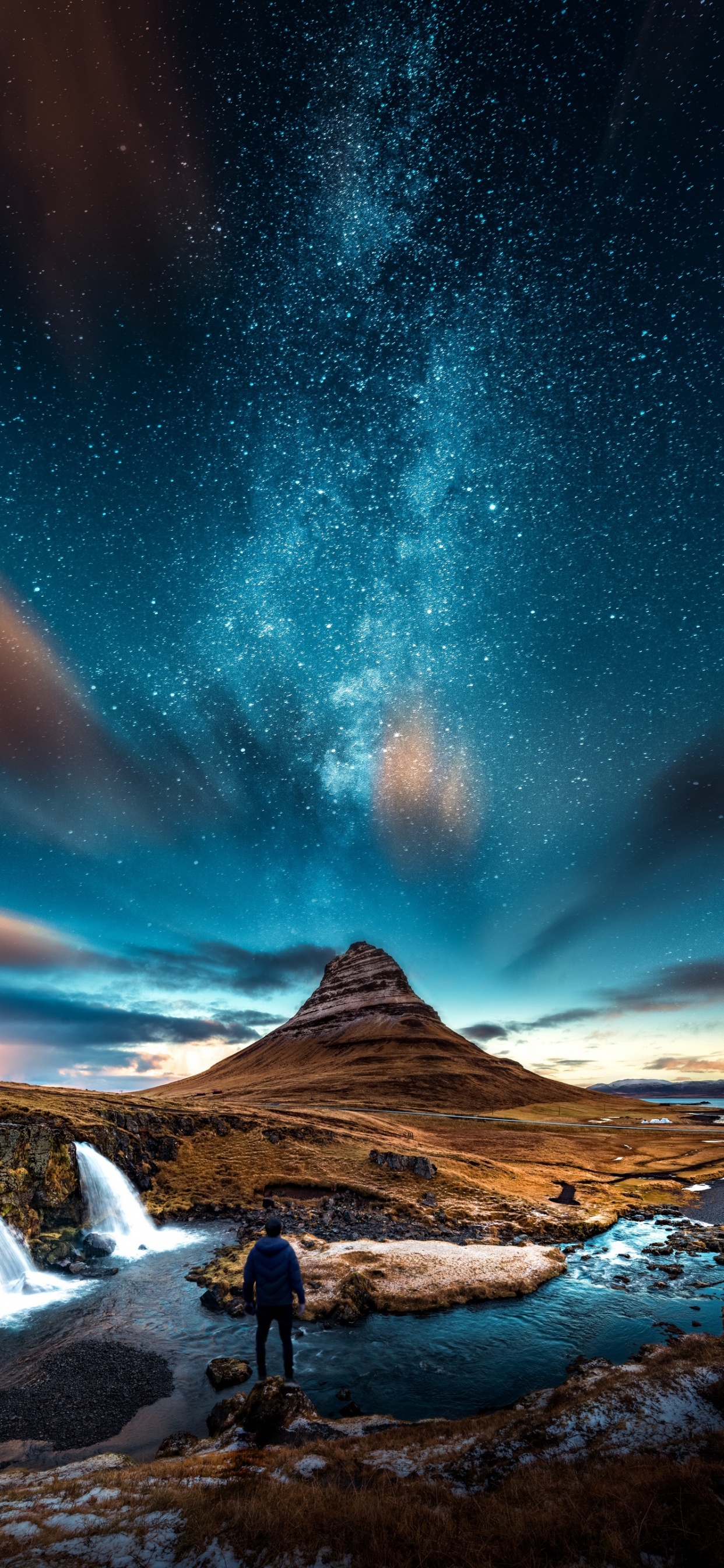 Nacht, Stern, Android, Atmosphäre, Gr. Wallpaper in 1242x2688 Resolution