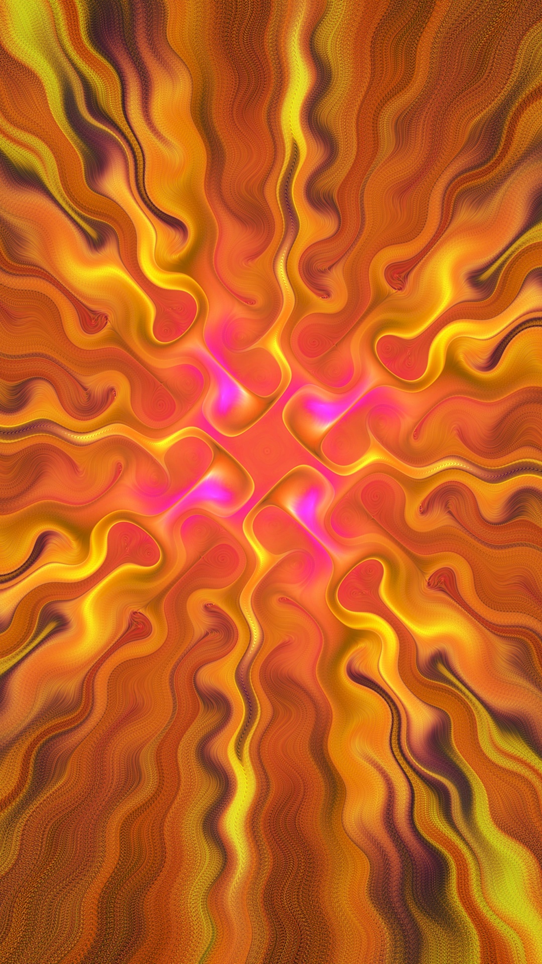 Orange and Yellow Abstract Painting. Wallpaper in 1080x1920 Resolution