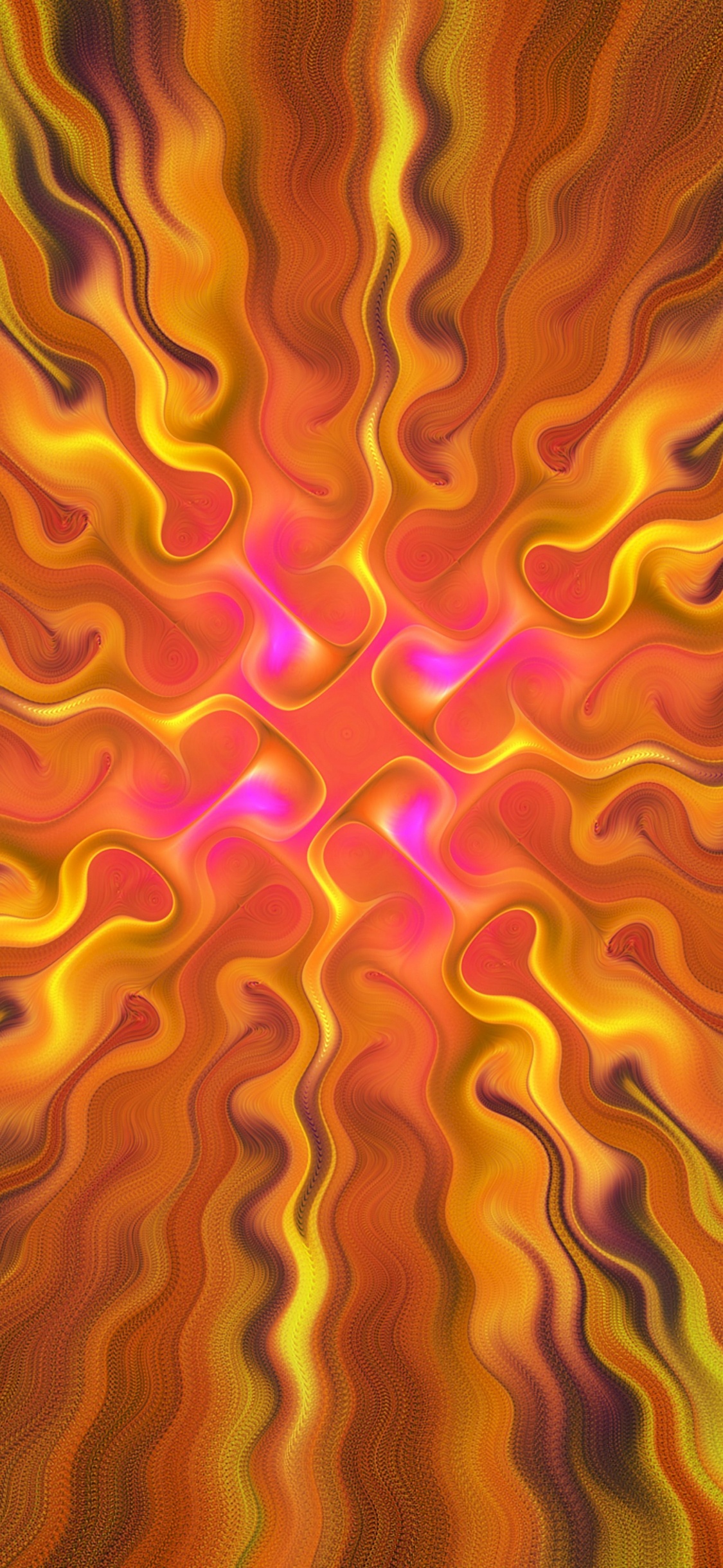 Orange and Yellow Abstract Painting. Wallpaper in 1125x2436 Resolution