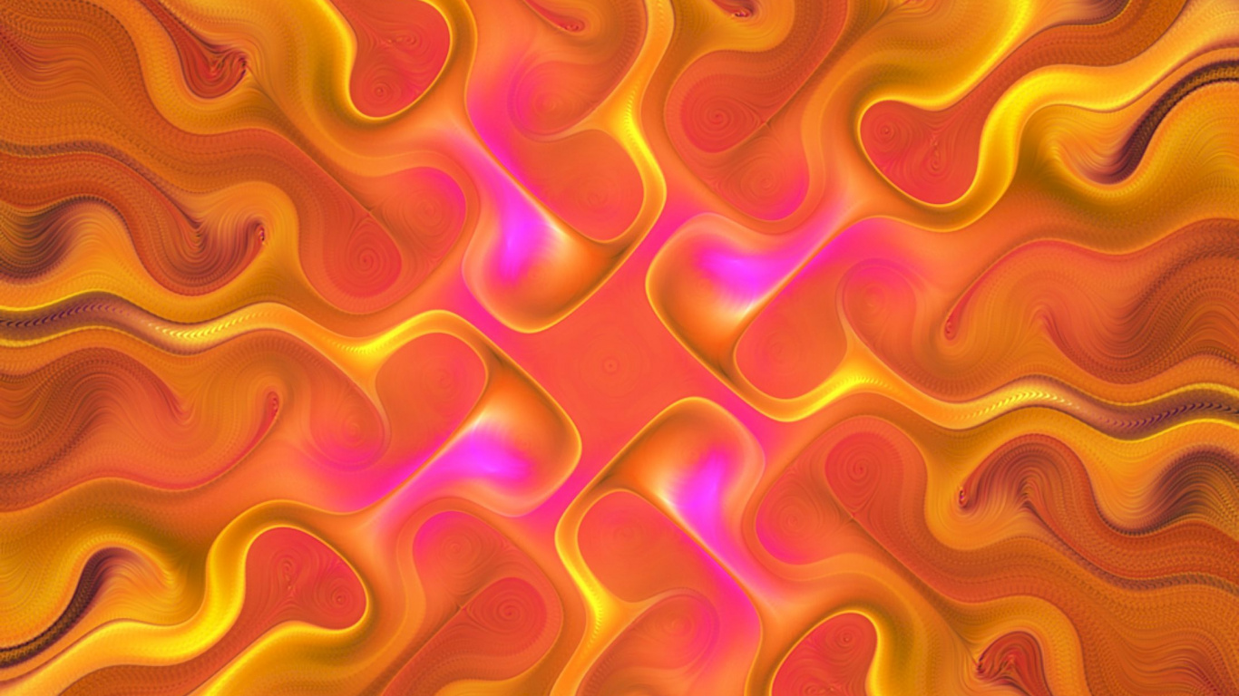 Orange and Yellow Abstract Painting. Wallpaper in 1366x768 Resolution
