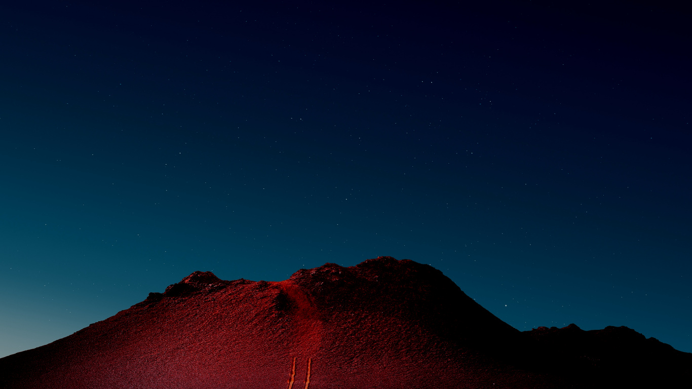 Shield Volcano, Mountain, Slope, Horizon, Mountainous Landforms. Wallpaper in 1366x768 Resolution