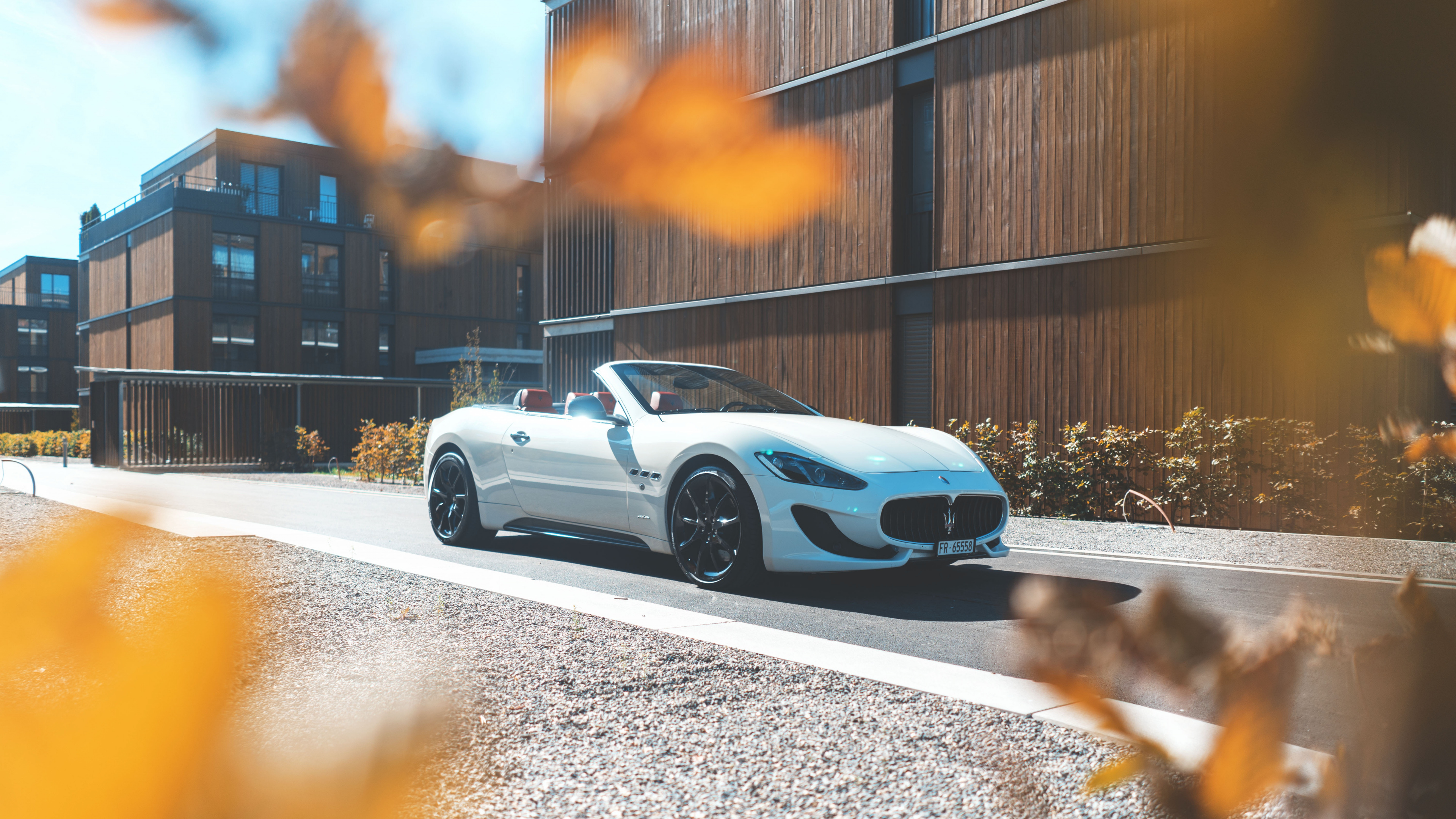 White Coupe Parked on Gray Concrete Road During Daytime. Wallpaper in 3840x2160 Resolution