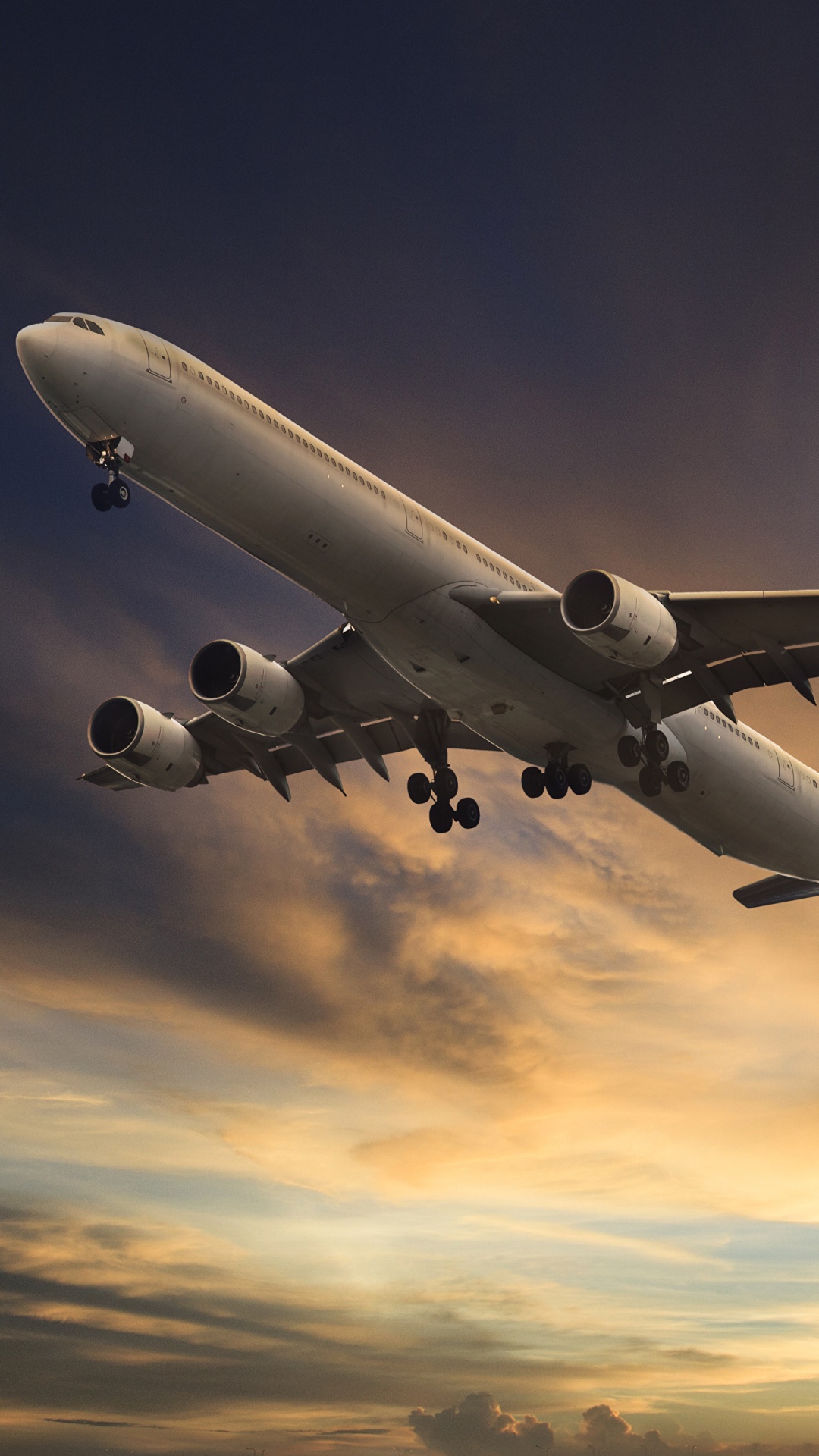 White Passenger Plane in Mid Air During Daytime. Wallpaper in 1080x1920 Resolution