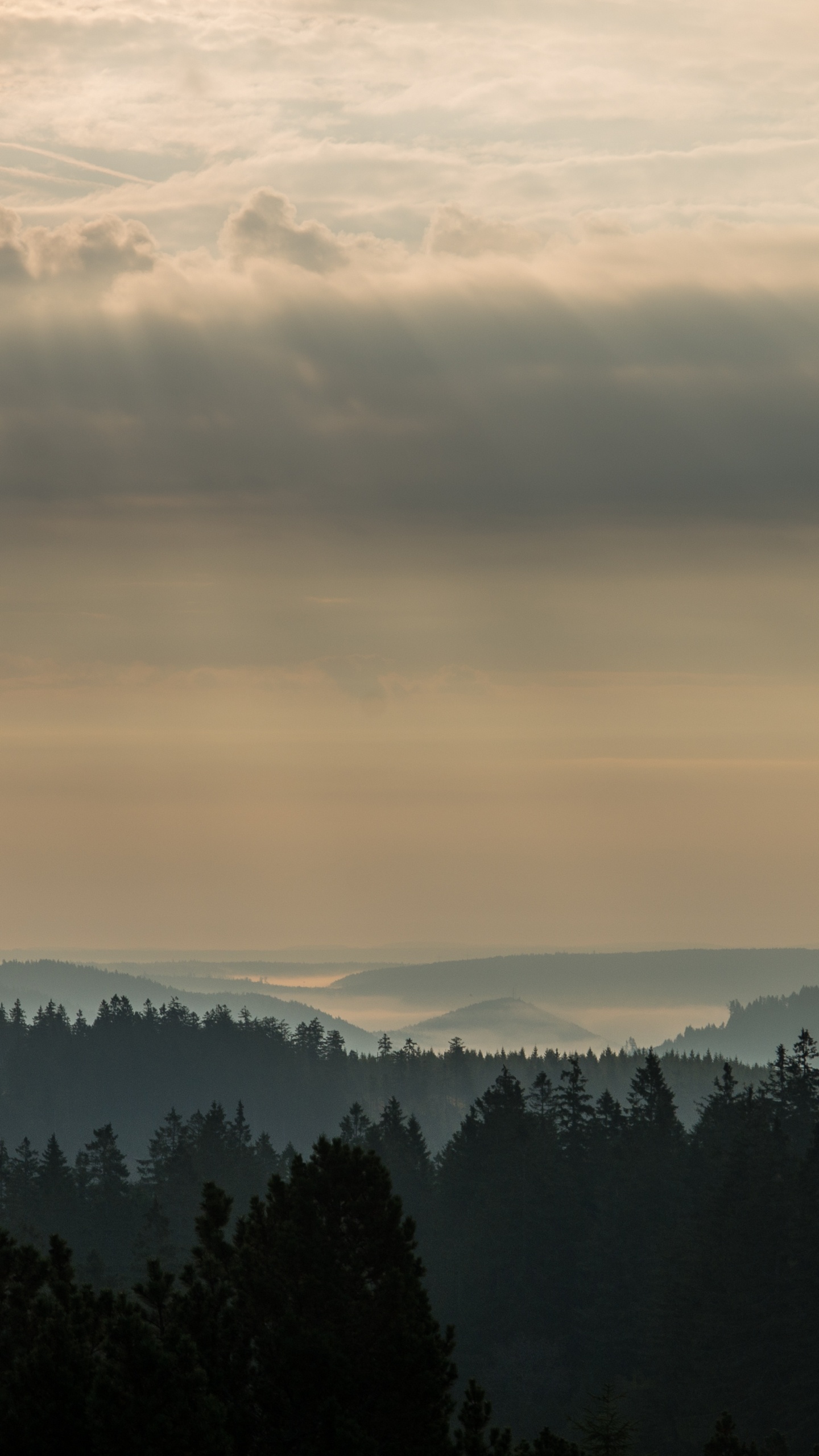 Morgen, Cloud, Natur, Bergigen Landschaftsformen, Bergkette. Wallpaper in 1440x2560 Resolution