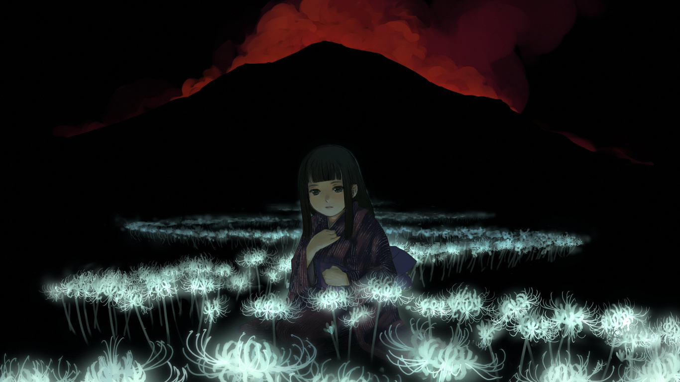 光, 午夜, 地狱, 黑色的, 气氛 壁纸 1366x768 允许