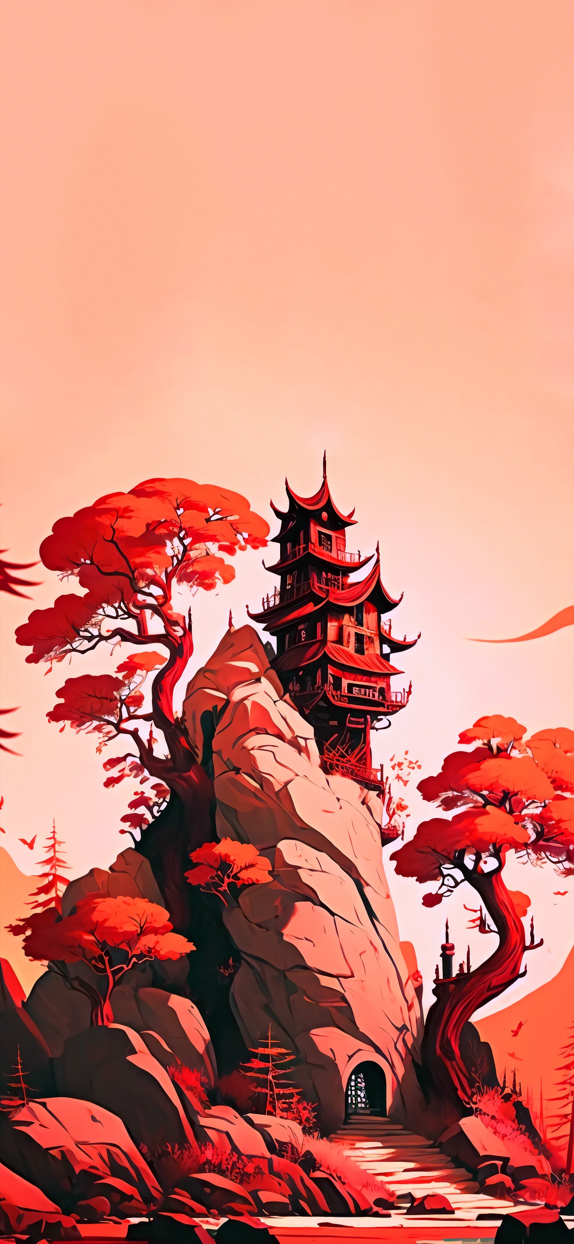 海报, 木本植物, 艺术, 和阴影的色彩 壁纸 1125x2436 允许