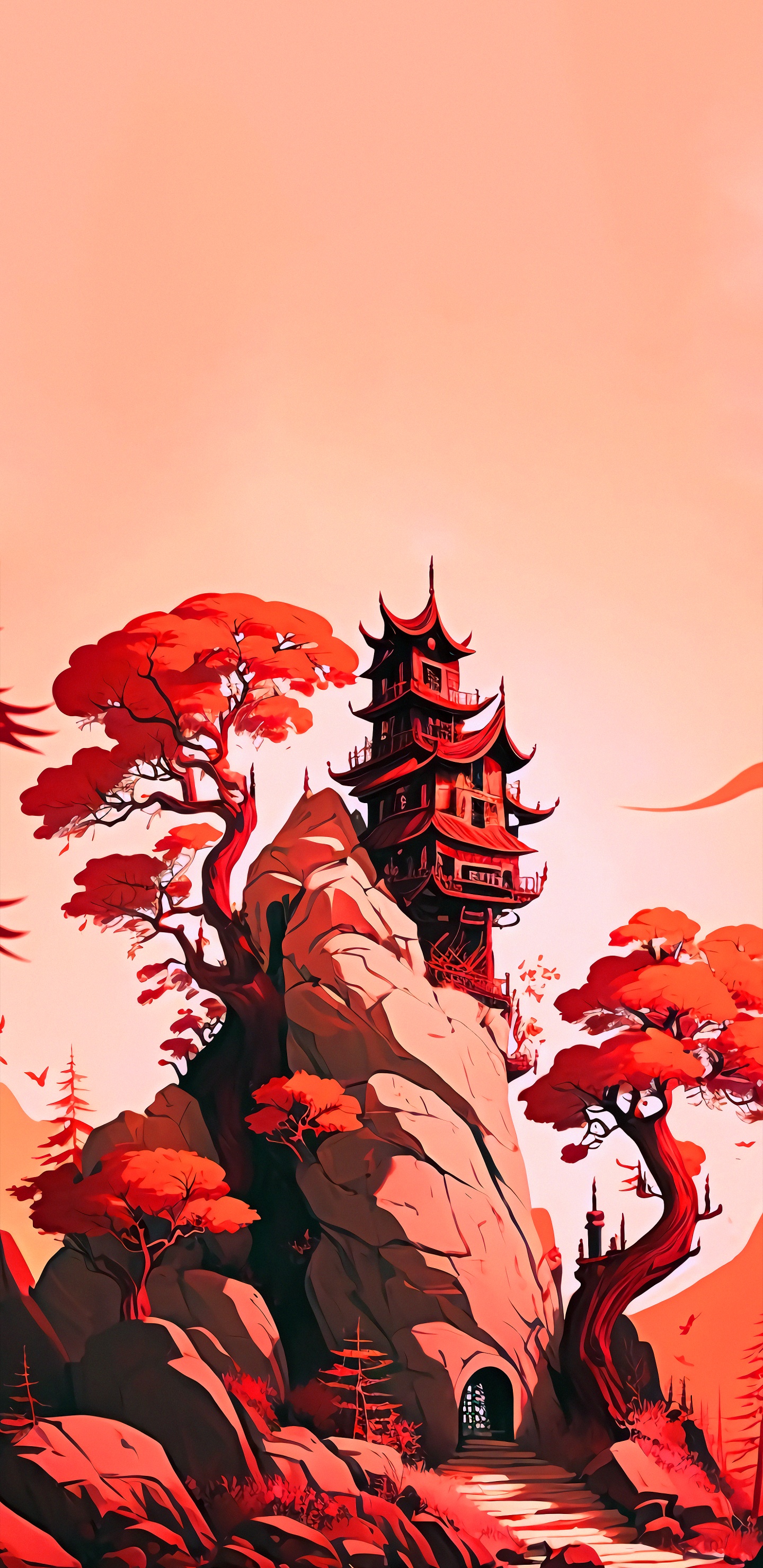 海报, 木本植物, 艺术, 和阴影的色彩 壁纸 1440x2960 允许