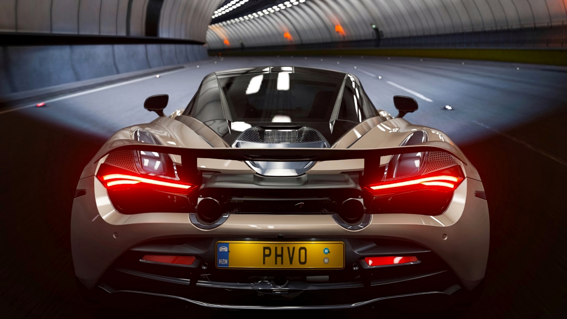 Red Porsche 911 Parked in Tunnel. Wallpaper in 1920x1080 Resolution