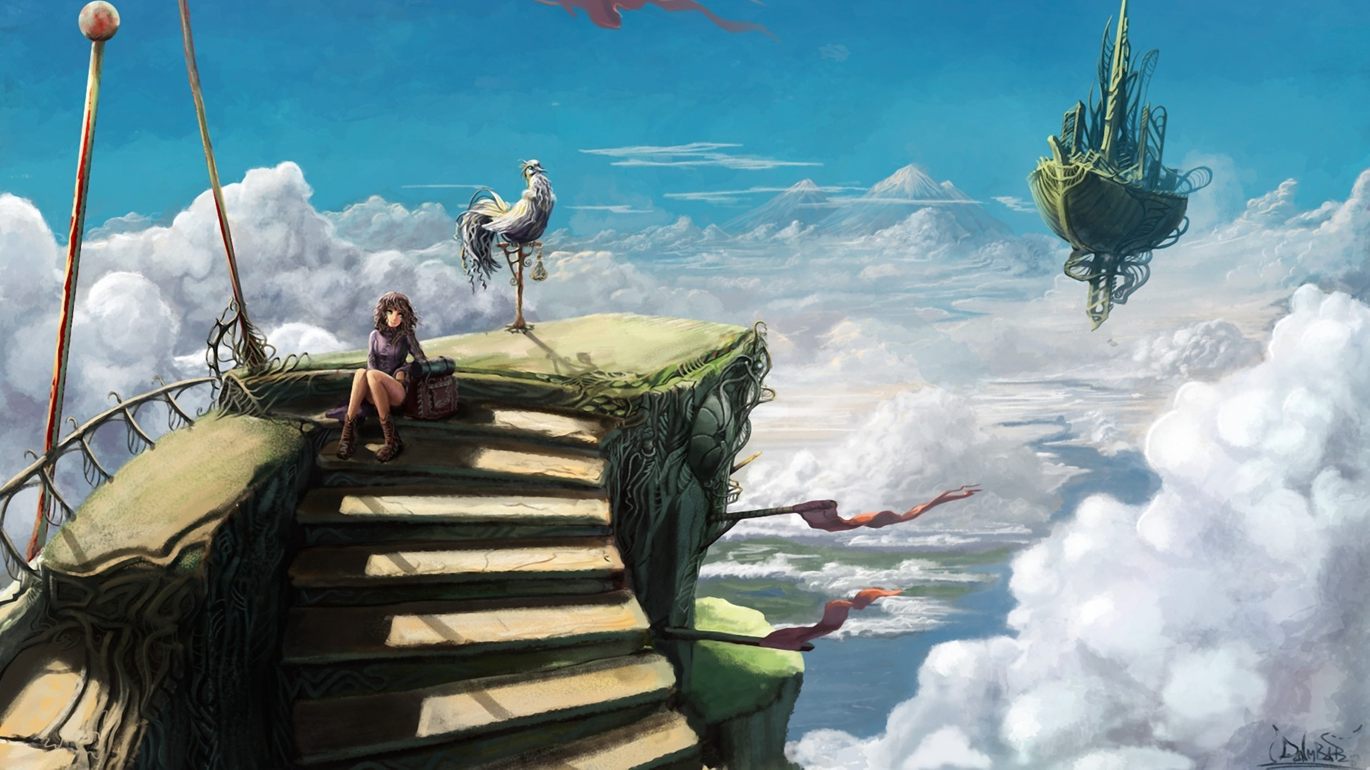 Man and Woman Standing on Wooden Dock During Daytime. Wallpaper in 1920x1080 Resolution