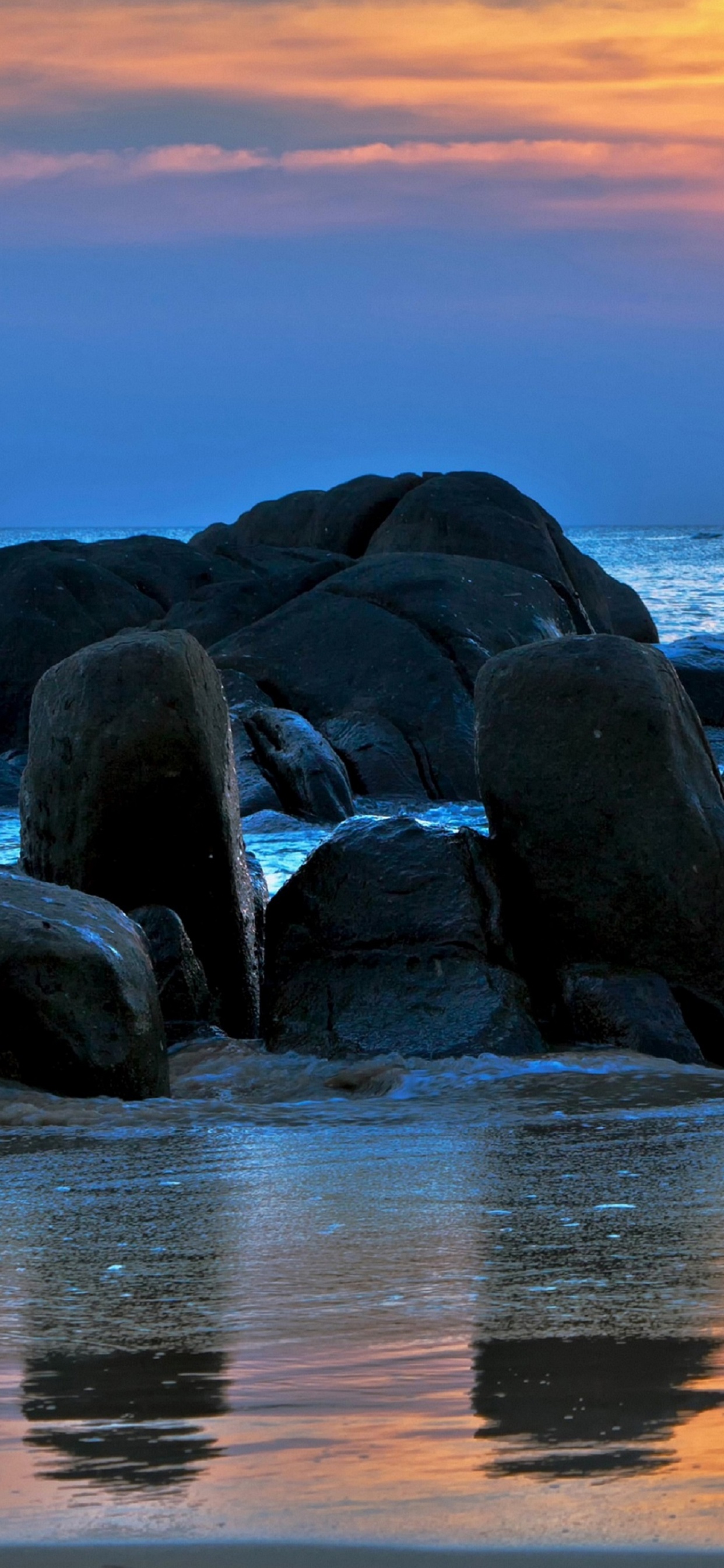 海洋, 大海, 海岸, 地平线, 风波 壁纸 1242x2688 允许