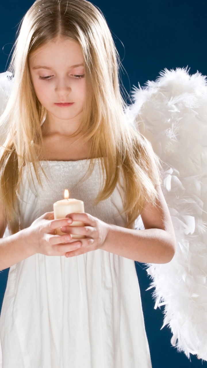 Beauty, Angel, Long Hair, Happiness, Infant. Wallpaper in 720x1280 Resolution