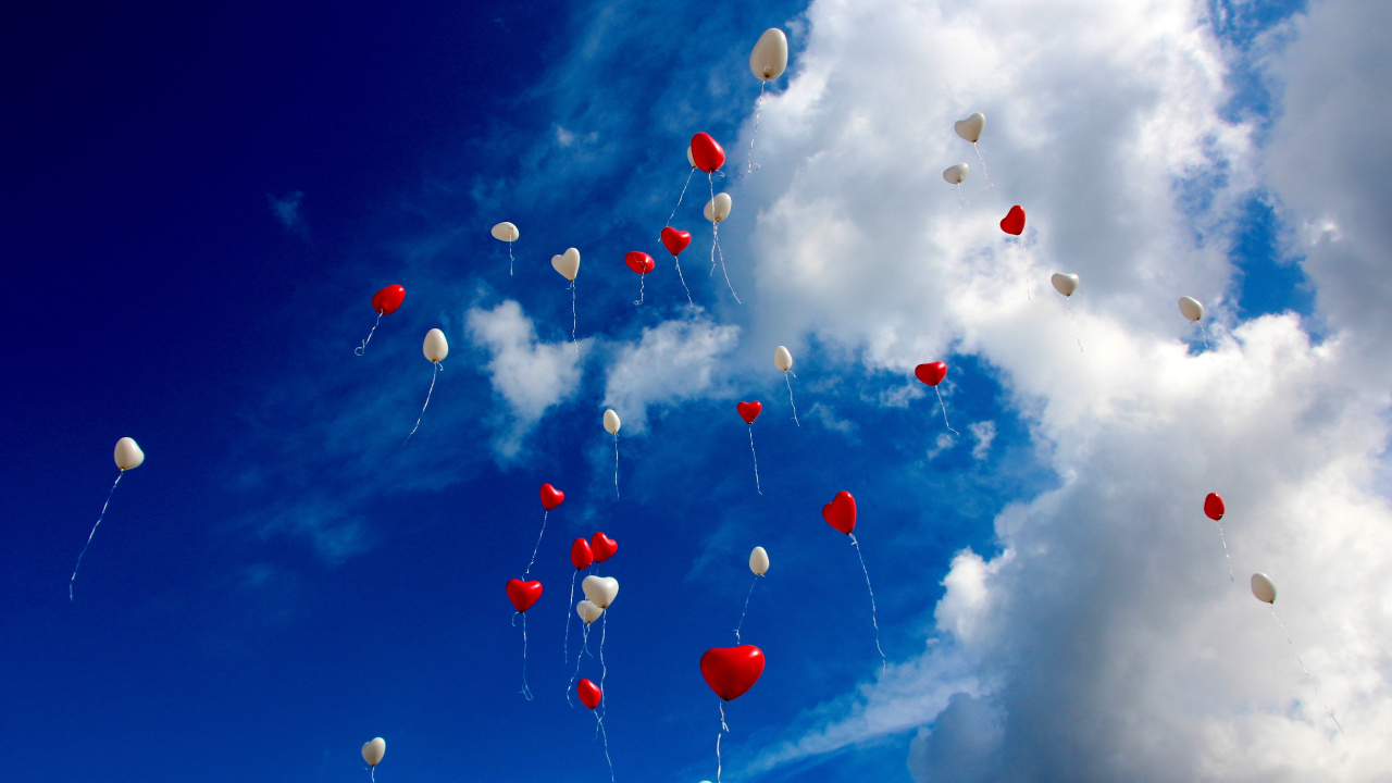 Globo, Coraz, Azul, Ambiente, Cumulus. Wallpaper in 1280x720 Resolution