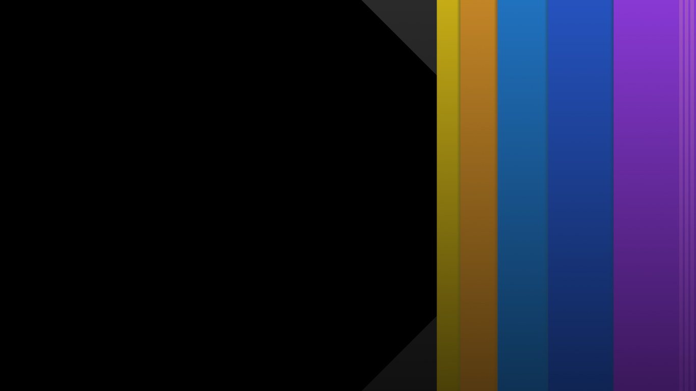 简约, 抽象艺术, 黑色的, 紫罗兰色, 黄色的 壁纸 1366x768 允许