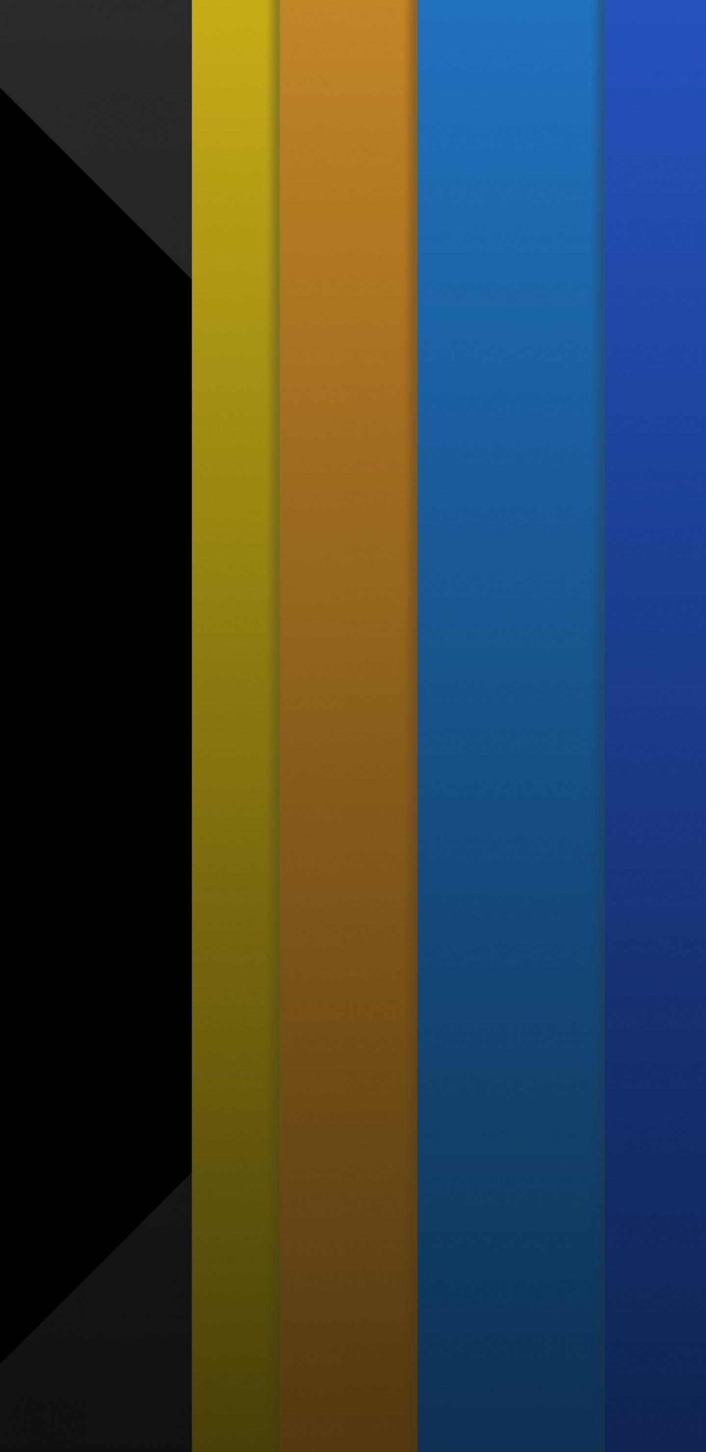 简约, 抽象艺术, 黑色的, 紫罗兰色, 黄色的 壁纸 1440x2960 允许