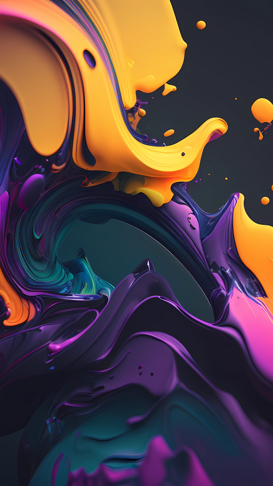 Ios, Smartphone, Liquid, Purple, Violet. Wallpaper in 1080x1920 Resolution