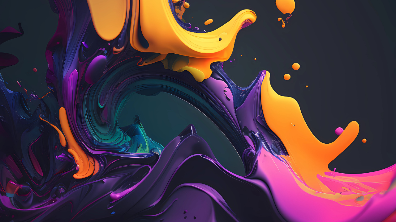 Ios, Smartphone, Liquid, Purple, Violet. Wallpaper in 1280x720 Resolution