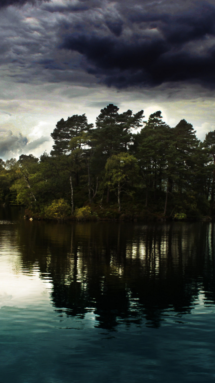 Reflection, Landscape Painting, Landscape, Body of Water, Nature. Wallpaper in 750x1334 Resolution