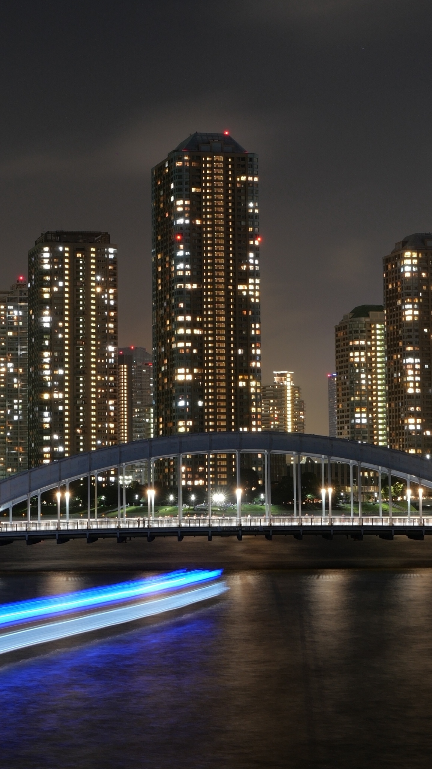 City Skyline During Night Time. Wallpaper in 1440x2560 Resolution