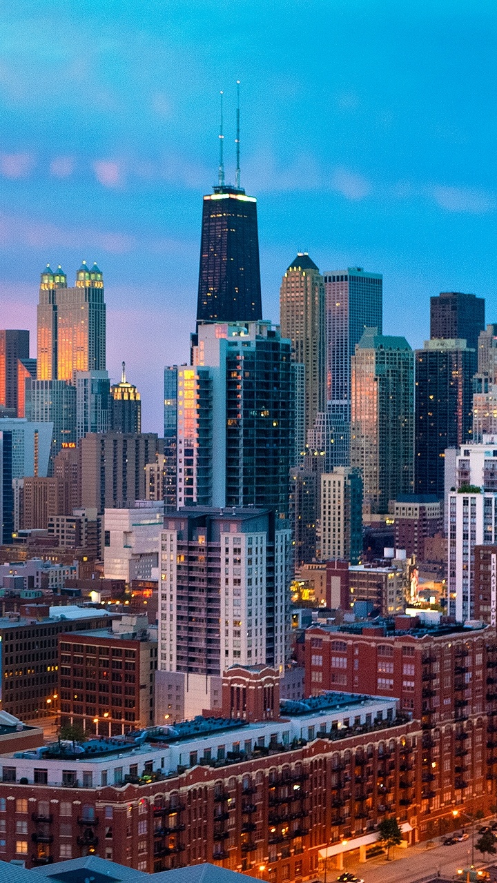 City Skyline Under Blue Sky During Daytime. Wallpaper in 720x1280 Resolution