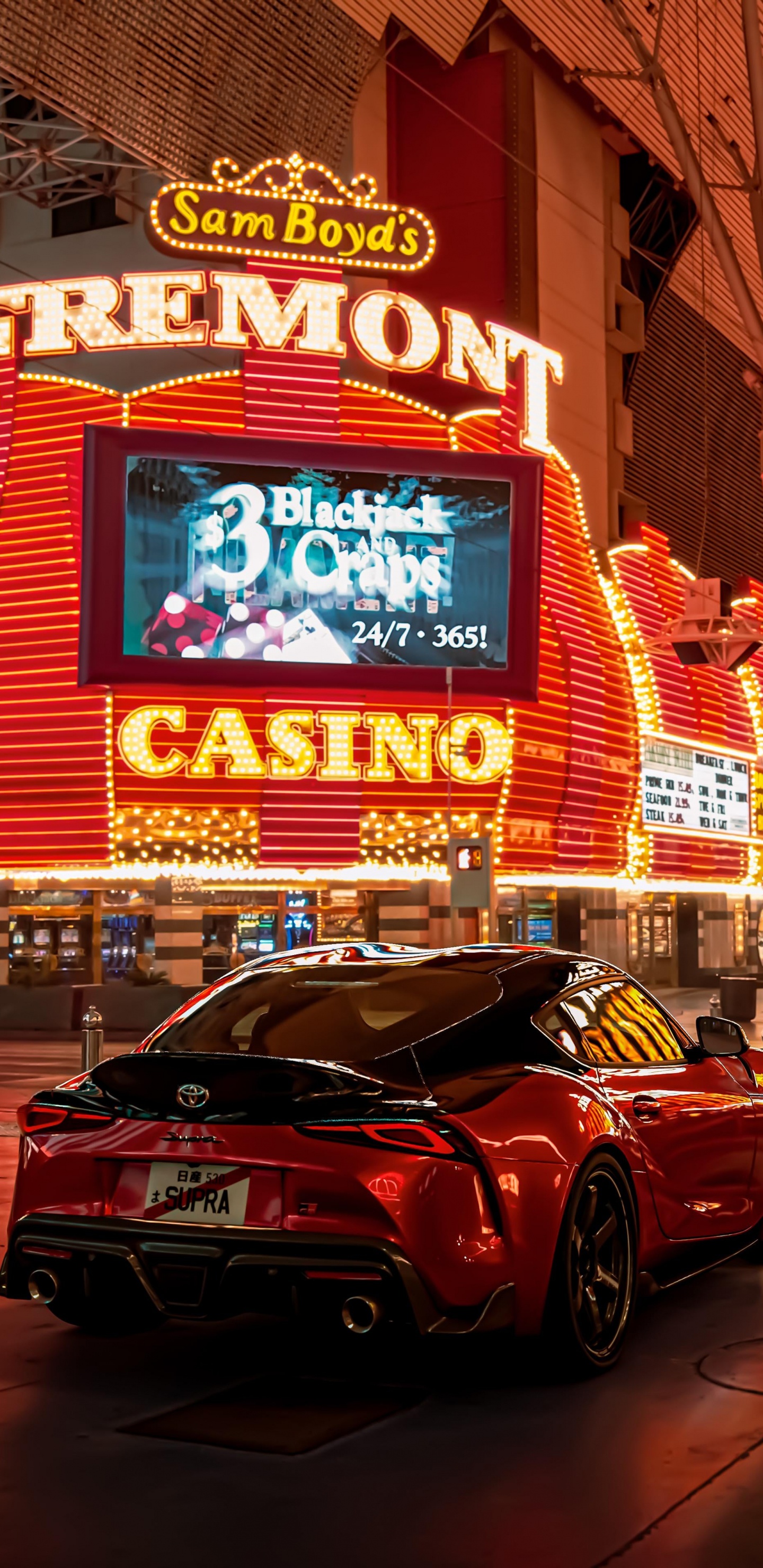 Fremont Hotel Und Casino, Sportwagen, Rad, Tire, Car. Wallpaper in 1440x2960 Resolution