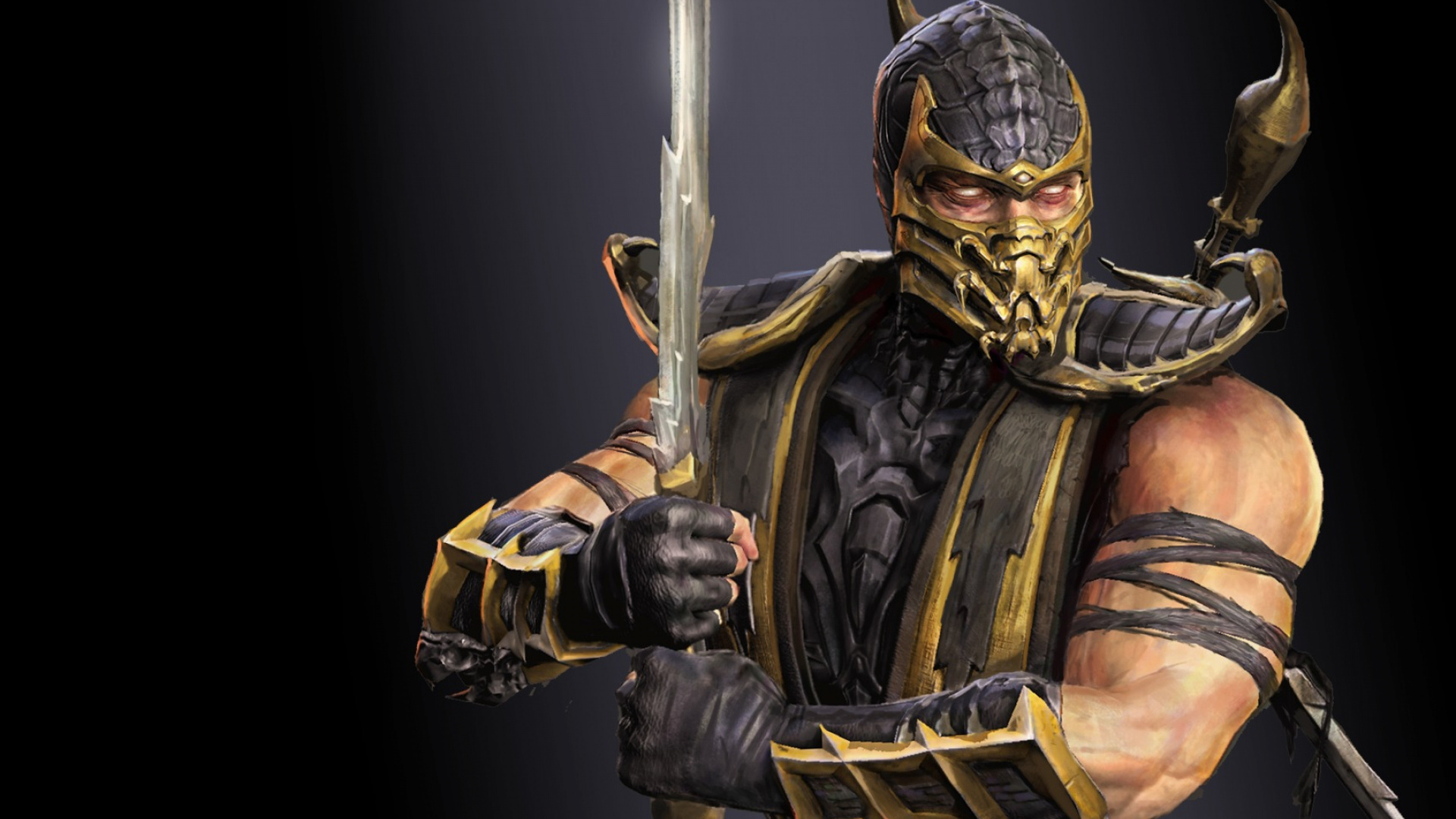 Mortal Kombat, Mortal Kombat x, Skorpion, Action-Figur, Supervillain. Wallpaper in 1920x1080 Resolution