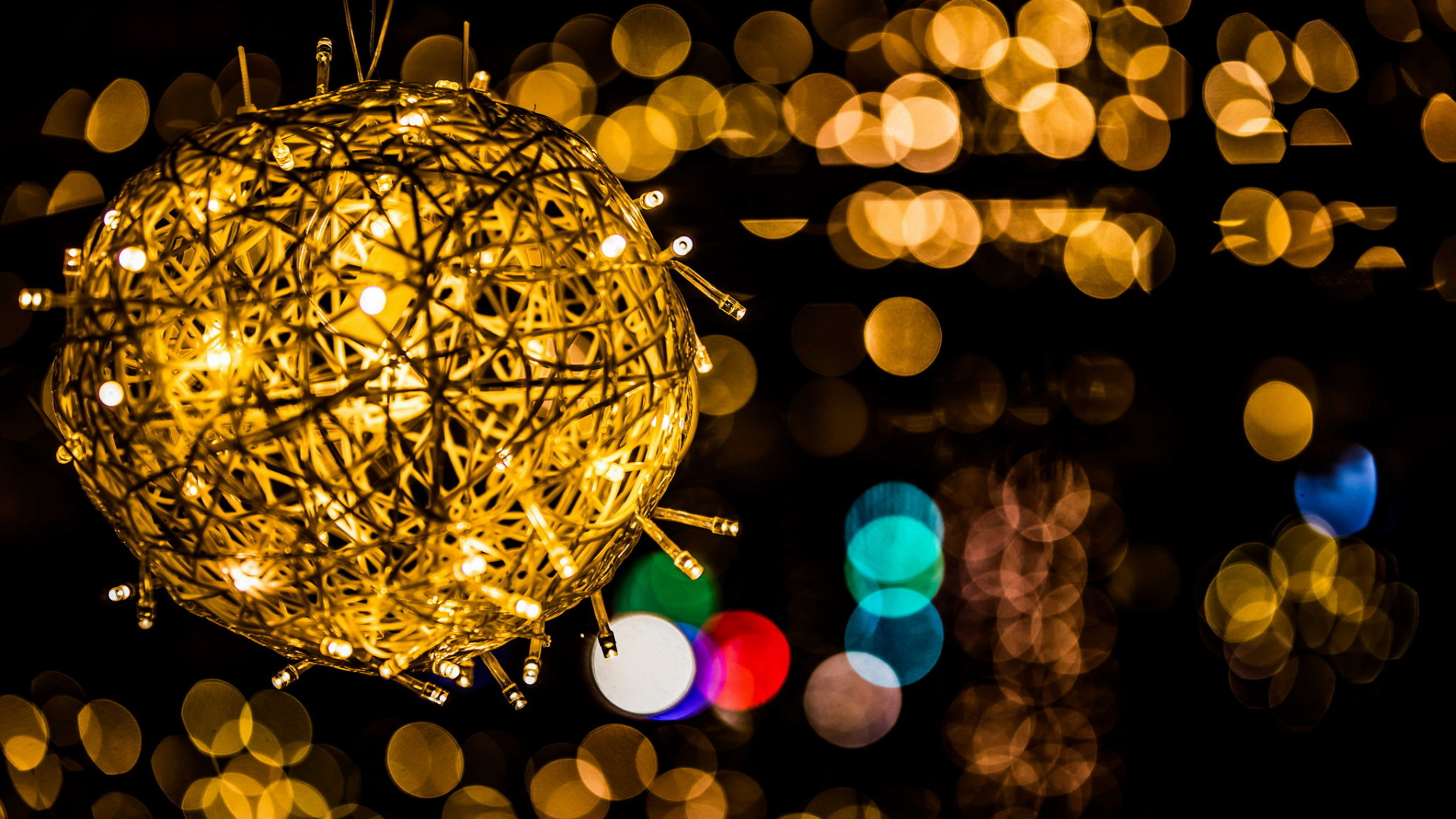 Light, Christmas Lights, Lighting, Christmas Ornament, Light Fixture. Wallpaper in 1920x1080 Resolution