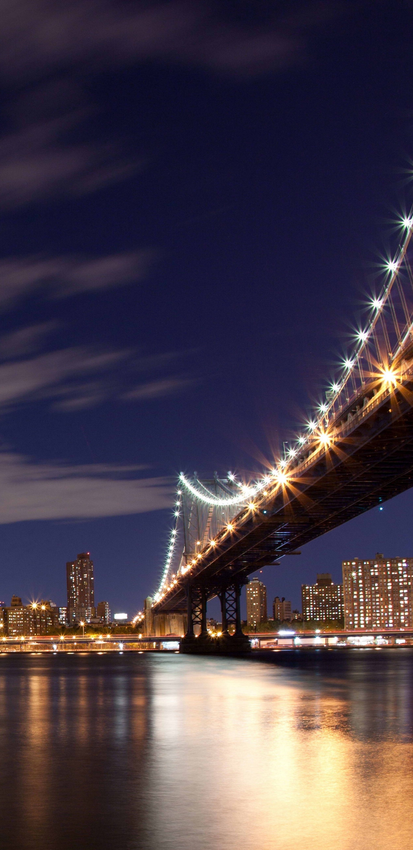 Horizon de la Ville Pendant la Nuit. Wallpaper in 1440x2960 Resolution