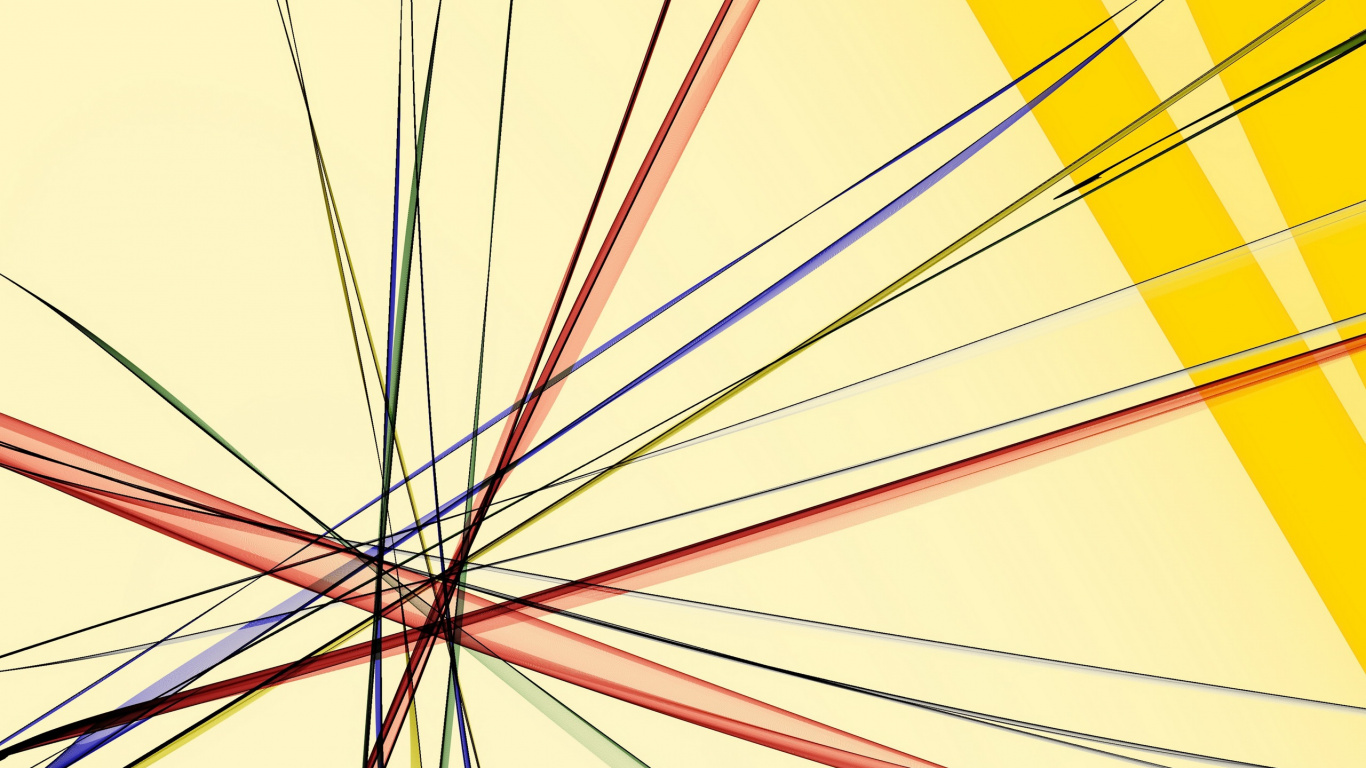 Rosa Gelbes Und Blaues Abstraktes Gemälde. Wallpaper in 1366x768 Resolution