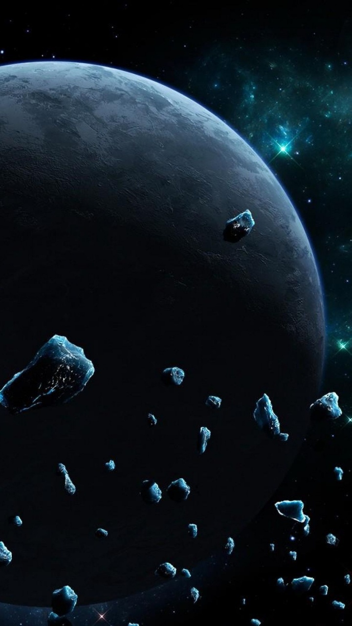 Luna Negra Con Gotas de Agua. Wallpaper in 720x1280 Resolution