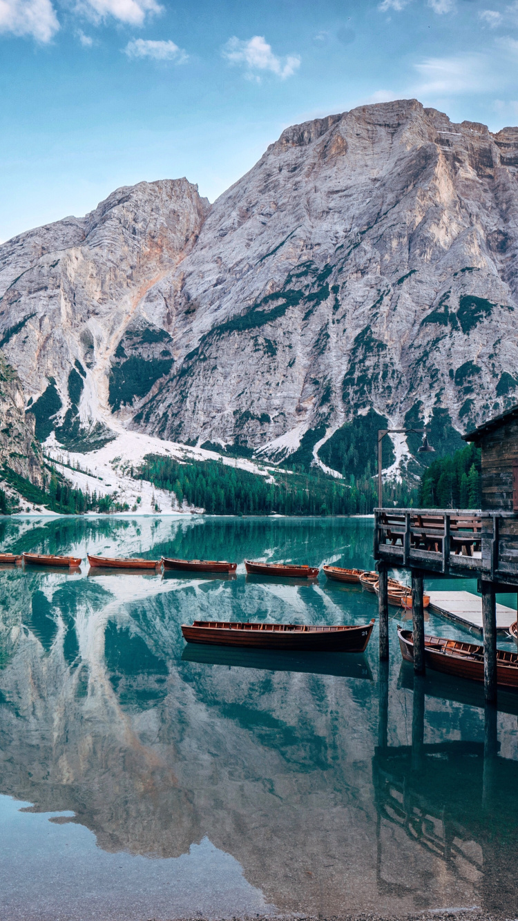 Dolomitas, Adjuntar Jrv, Lago de Saurios, Braies Dolomitas, Lago Misurina. Wallpaper in 750x1334 Resolution