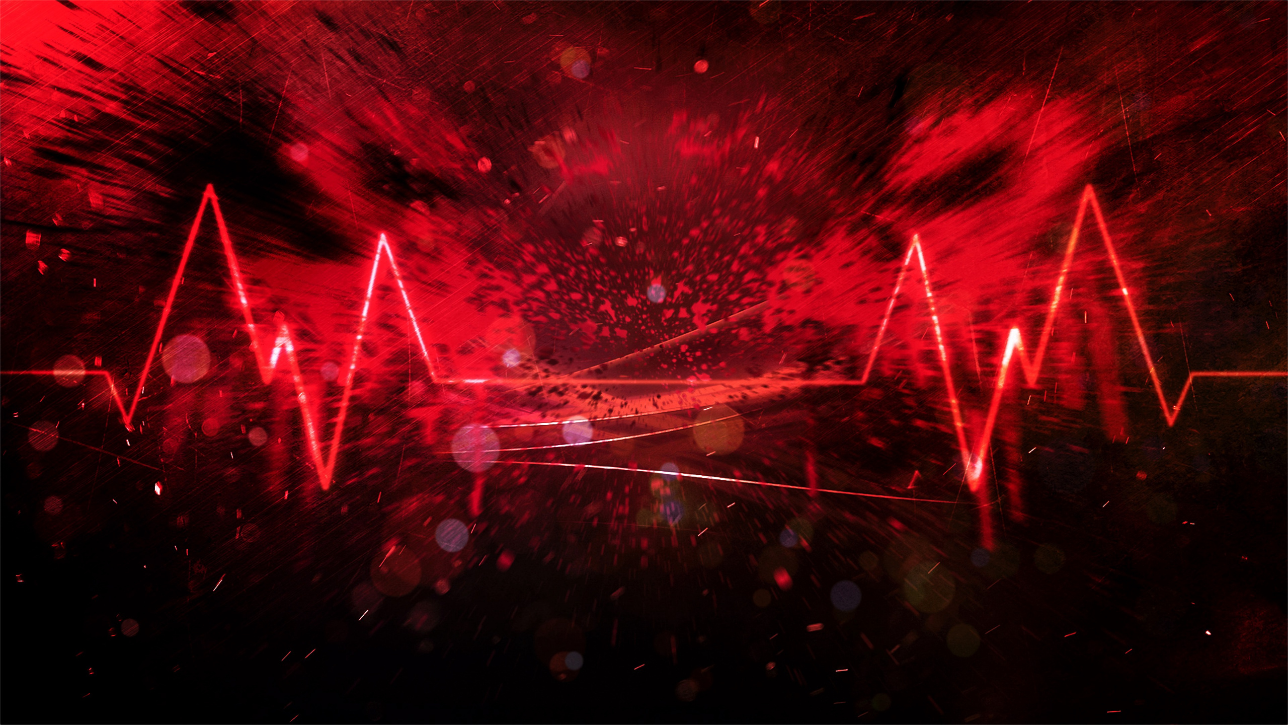 Feu D'artifice Rouge Pendant la Nuit. Wallpaper in 2560x1440 Resolution