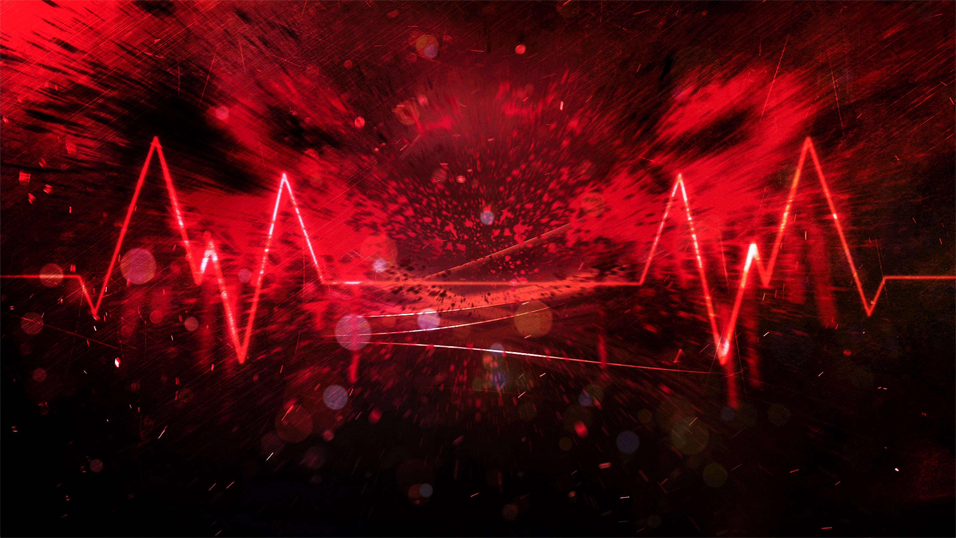 Rotes Feuerwerk Während Der Nacht. Wallpaper in 3840x2160 Resolution