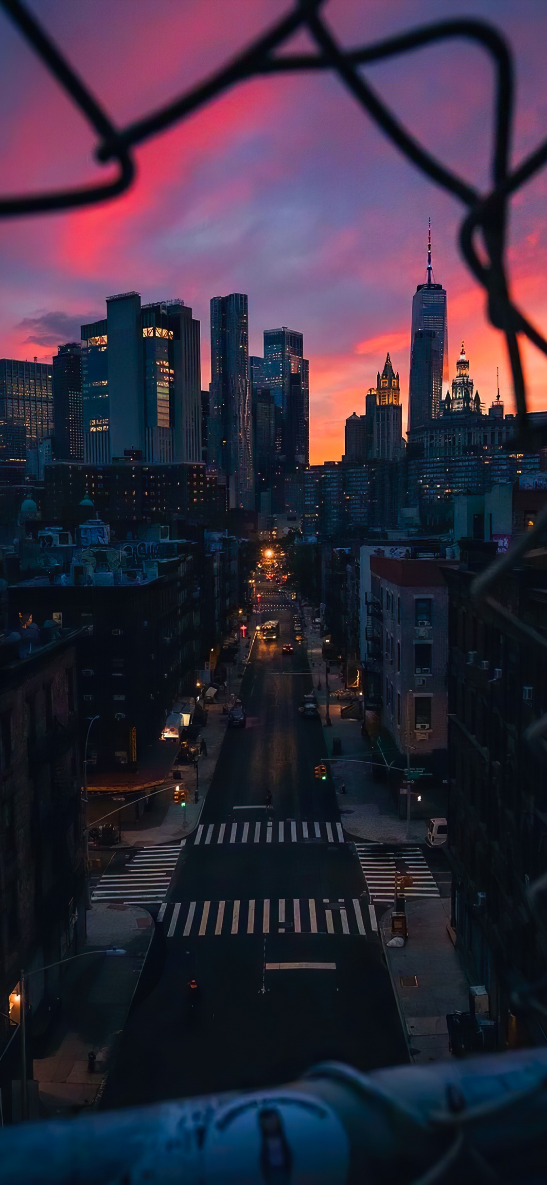 Manhattan Bridge, Building, Skyscraper, Daytime, Cloud. Wallpaper in 1125x2436 Resolution