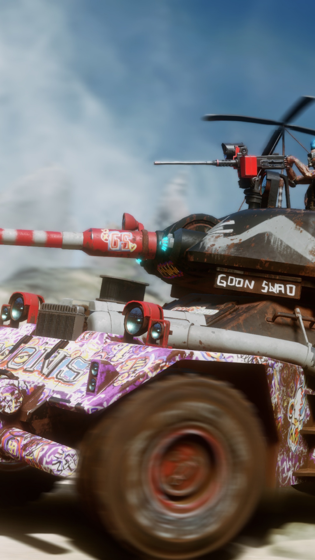 Rage 2, Monde Ouvert, Bethesda Softworks, Xbox One, Voiture Blindée. Wallpaper in 1080x1920 Resolution