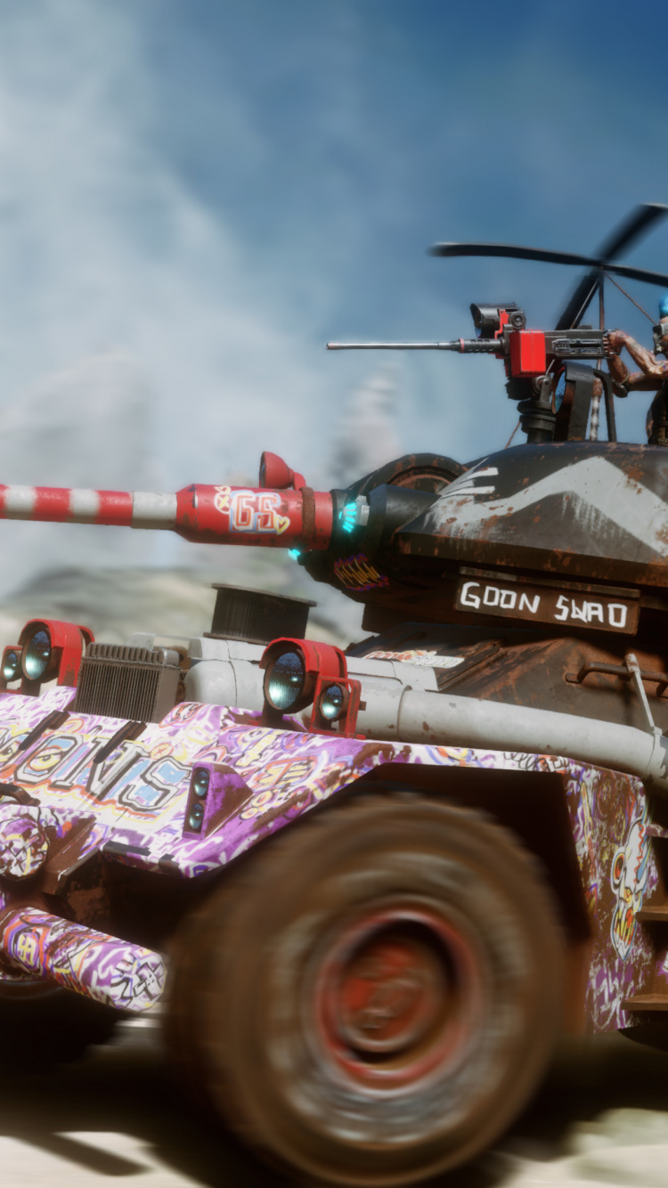 Rabia 2, Mundo Abierto, Bethesda Softworks, Xbox One, Tanque. Wallpaper in 750x1334 Resolution