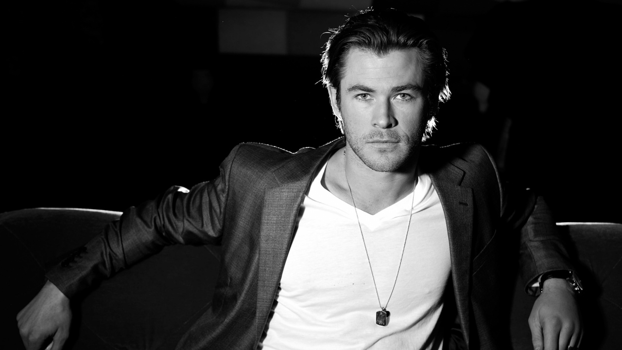 Chris Hemsworth, Thors, Schauspieler, Schwarz, Herr. Wallpaper in 1280x720 Resolution