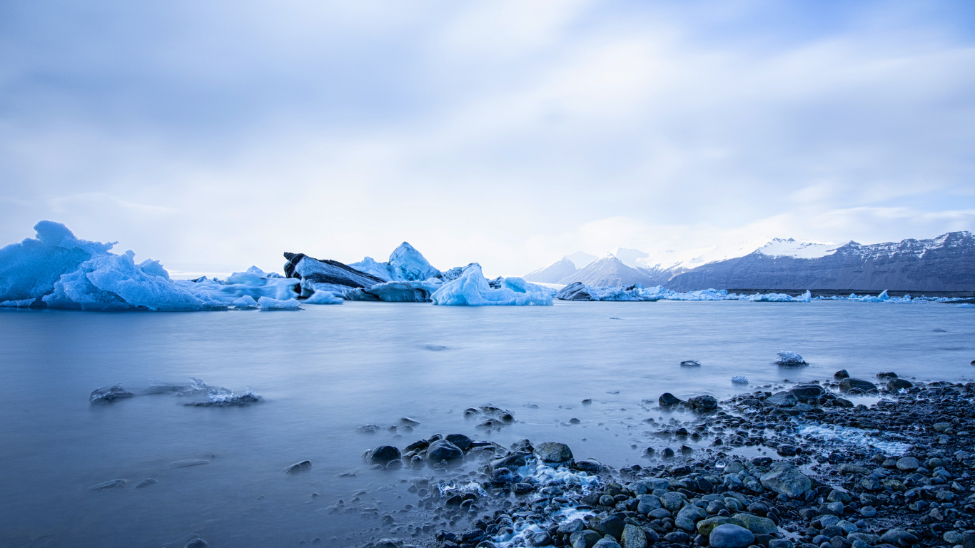 Eau, Soundcloud, Neige, Blue, Paysage Naturel. Wallpaper in 1366x768 Resolution