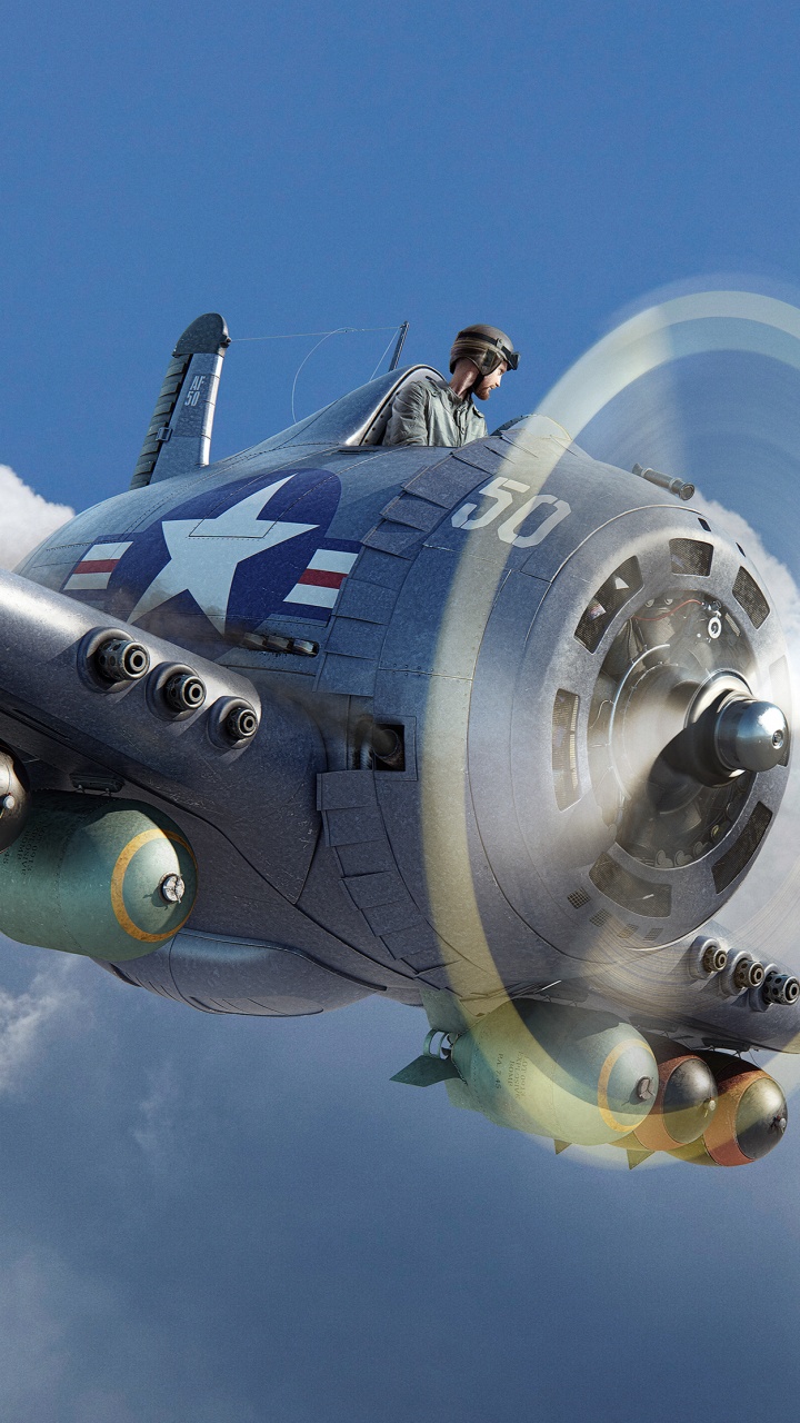 Avion à Réaction Gris et Jaune Dans Les Airs. Wallpaper in 720x1280 Resolution