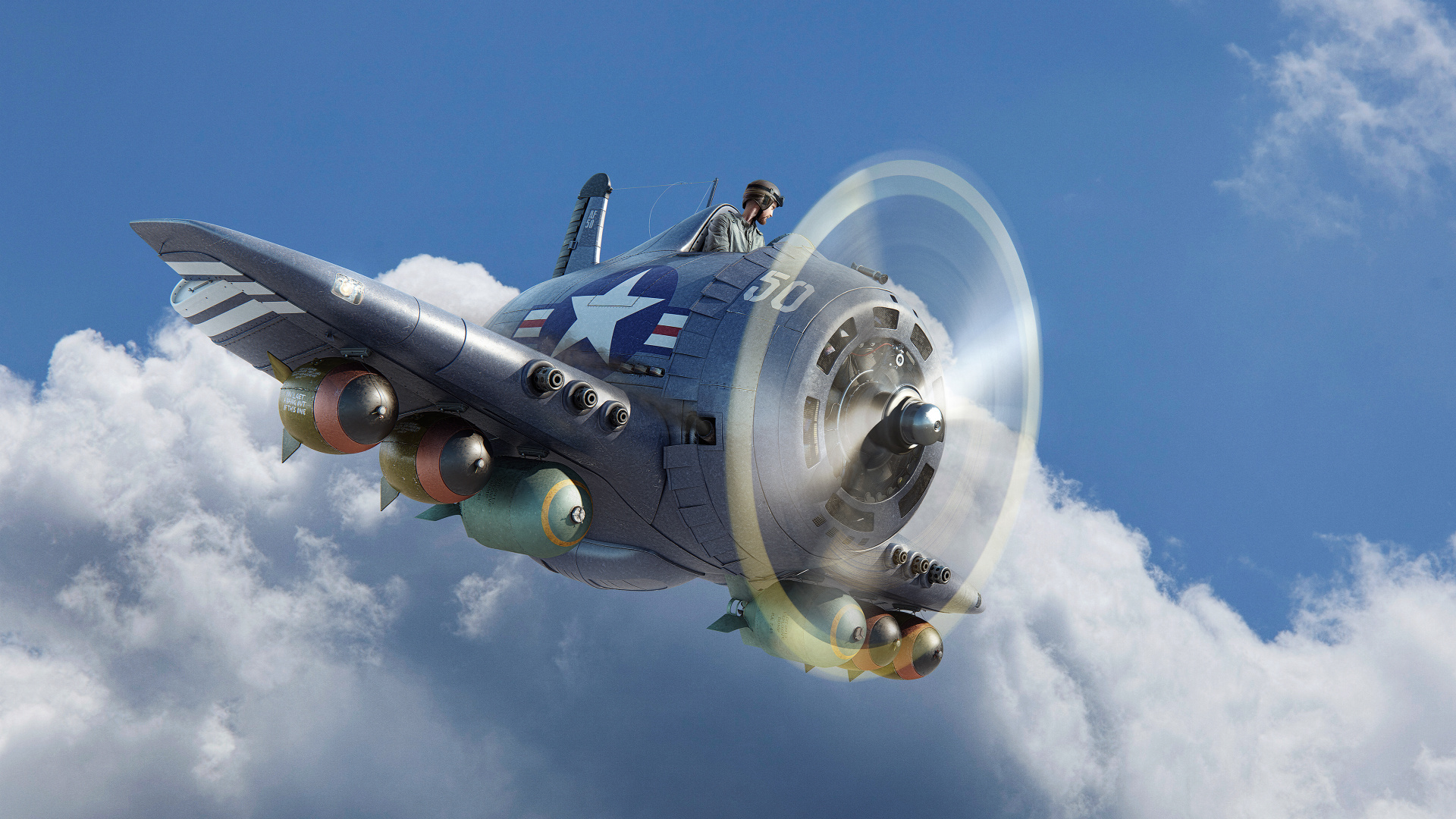 Gray and Yellow Jet Plane in Mid Air. Wallpaper in 1920x1080 Resolution