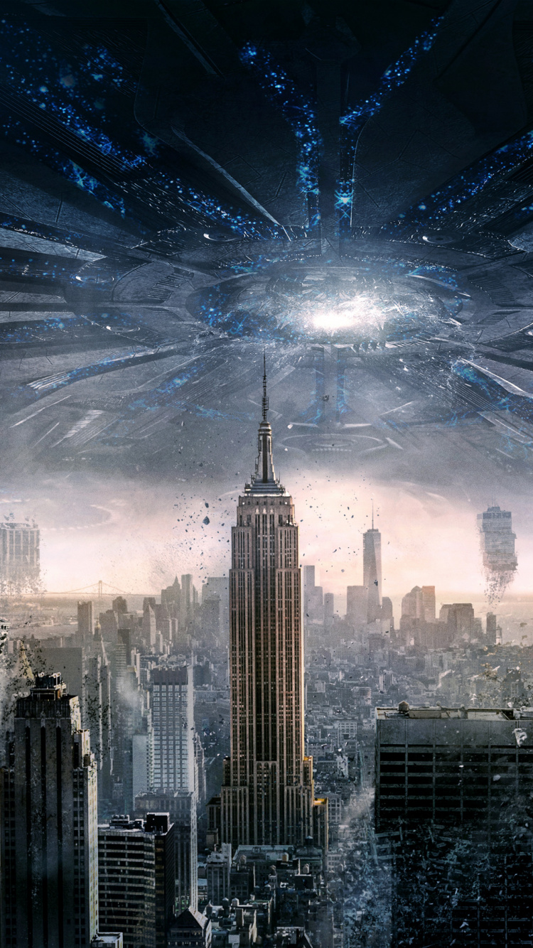 Skyline Der Stadt Mit Nachts Eingeschalteten Lichtern. Wallpaper in 750x1334 Resolution