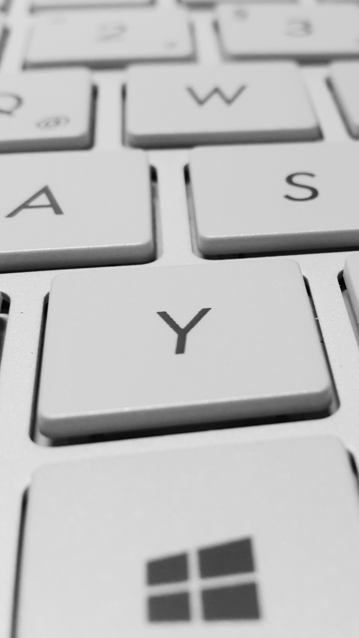Teclado de Computadora Blanco y Negro. Wallpaper in 1440x2560 Resolution