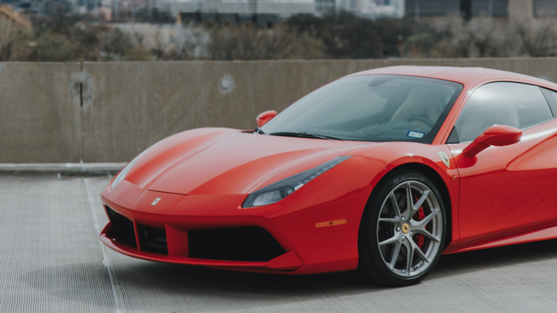 Red Ferrari 458 Italia on Road During Daytime. Wallpaper in 1920x1080 Resolution