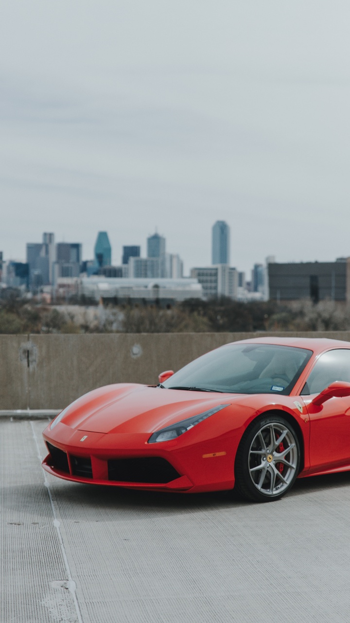Red Ferrari 458 Italia on Road During Daytime. Wallpaper in 720x1280 Resolution