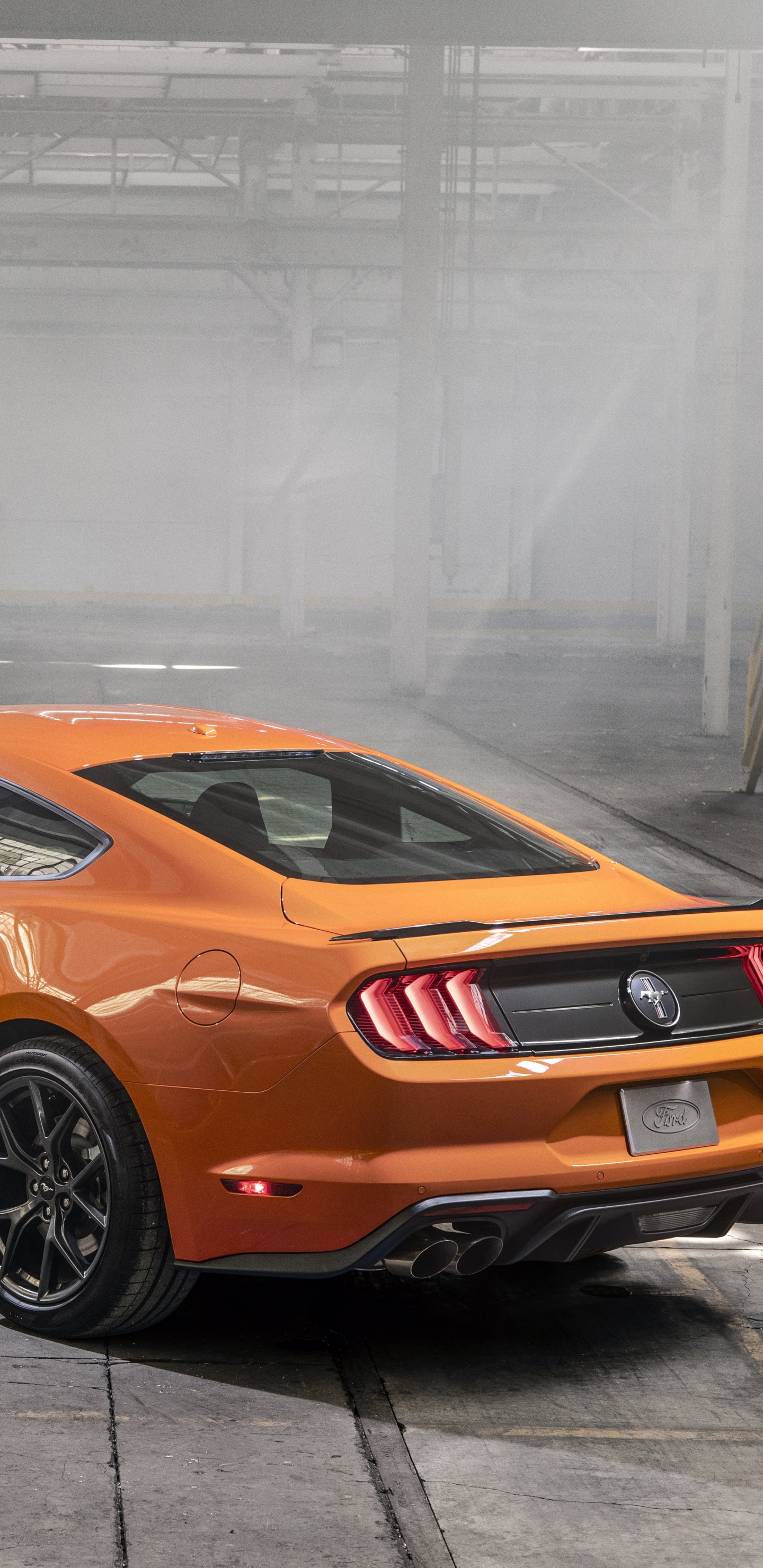 Orange Porsche 911 Parked in Garage. Wallpaper in 1440x2960 Resolution