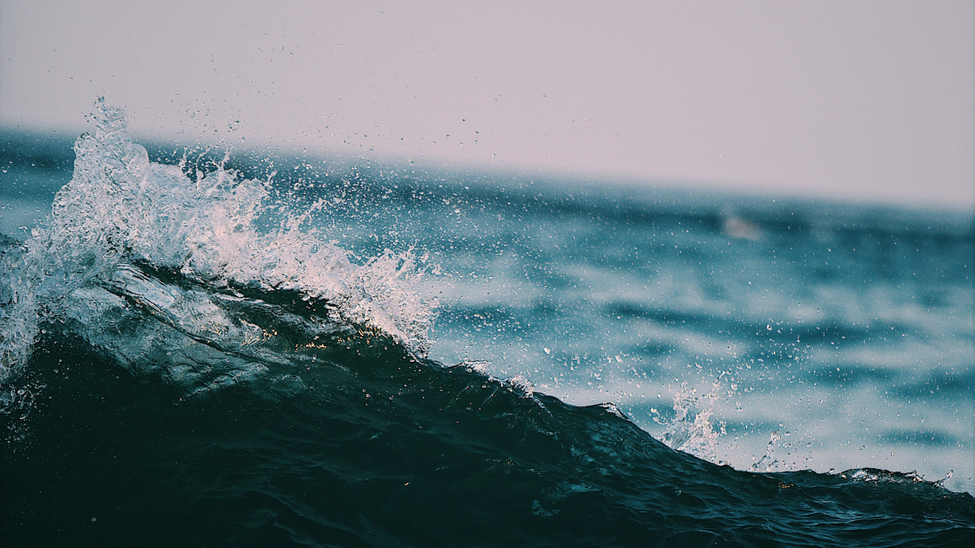 Mer, le Vent Vague, Eau, Blue, Turquoise. Wallpaper in 1366x768 Resolution